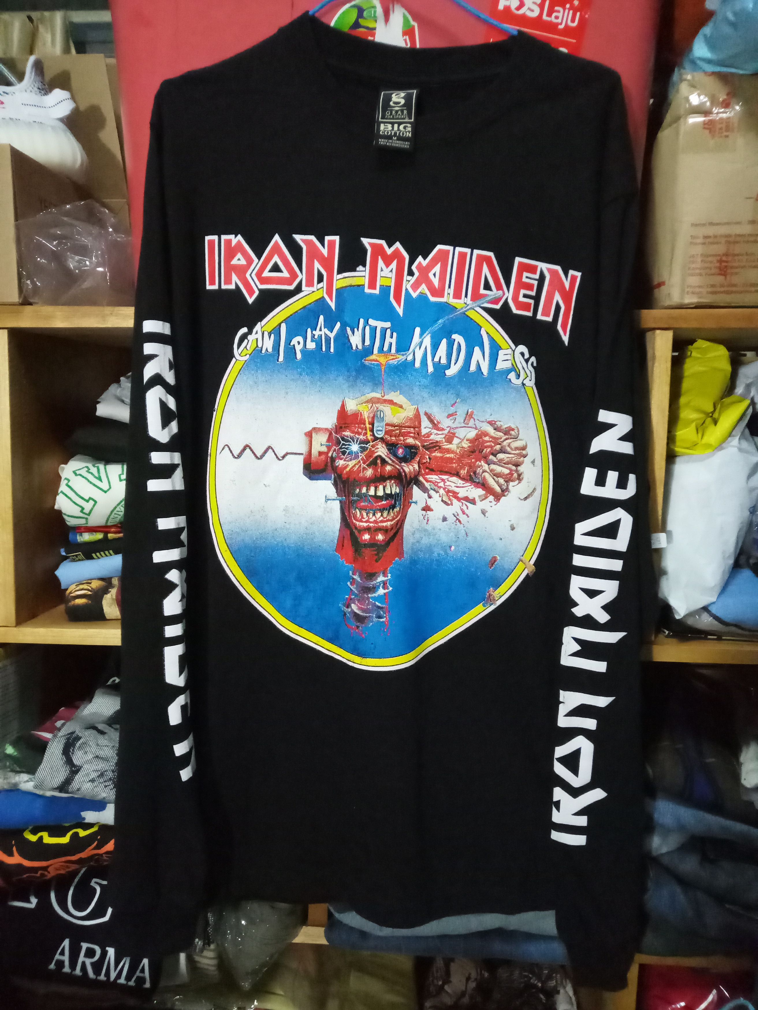 Band Tees Iron Maiden Can I Play With Madness Longsleeve Metaltee Size US M / EU 48-50 / 2 - 1 Thumbnail