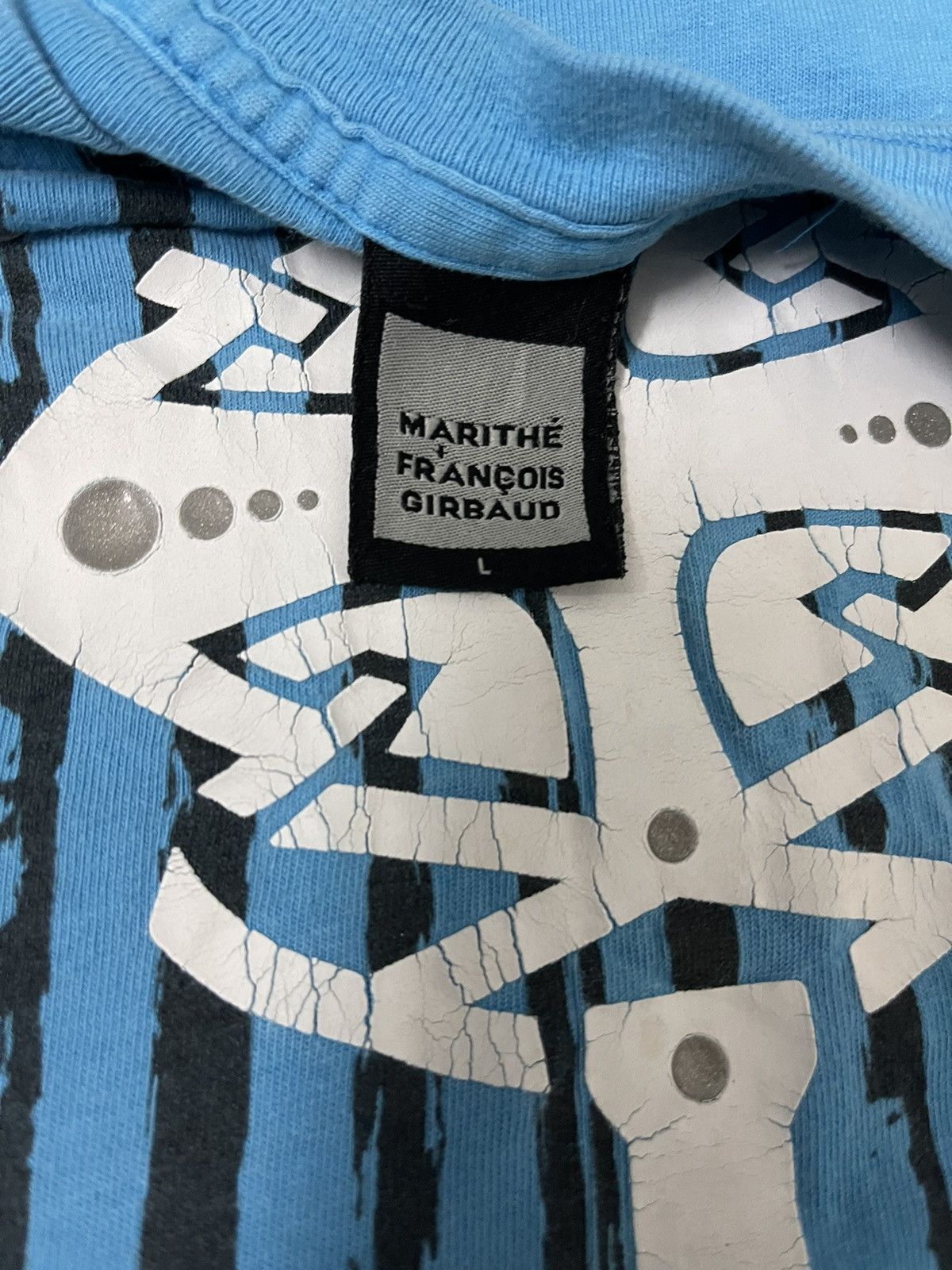 Designer × Marithe + Francois Girbaud Marithe Francois Girbaud Big Logo Spell Out T Shirt Size US XXL / EU 58 / 5 - 2 Thumbnail