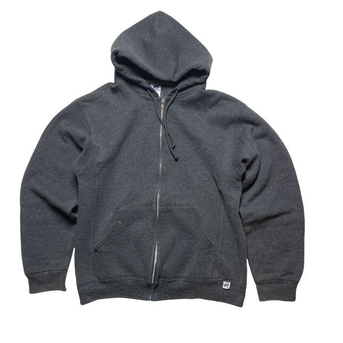 Vintage Vintage Russell Athletic Zip up Hoodie grey medium Grailed