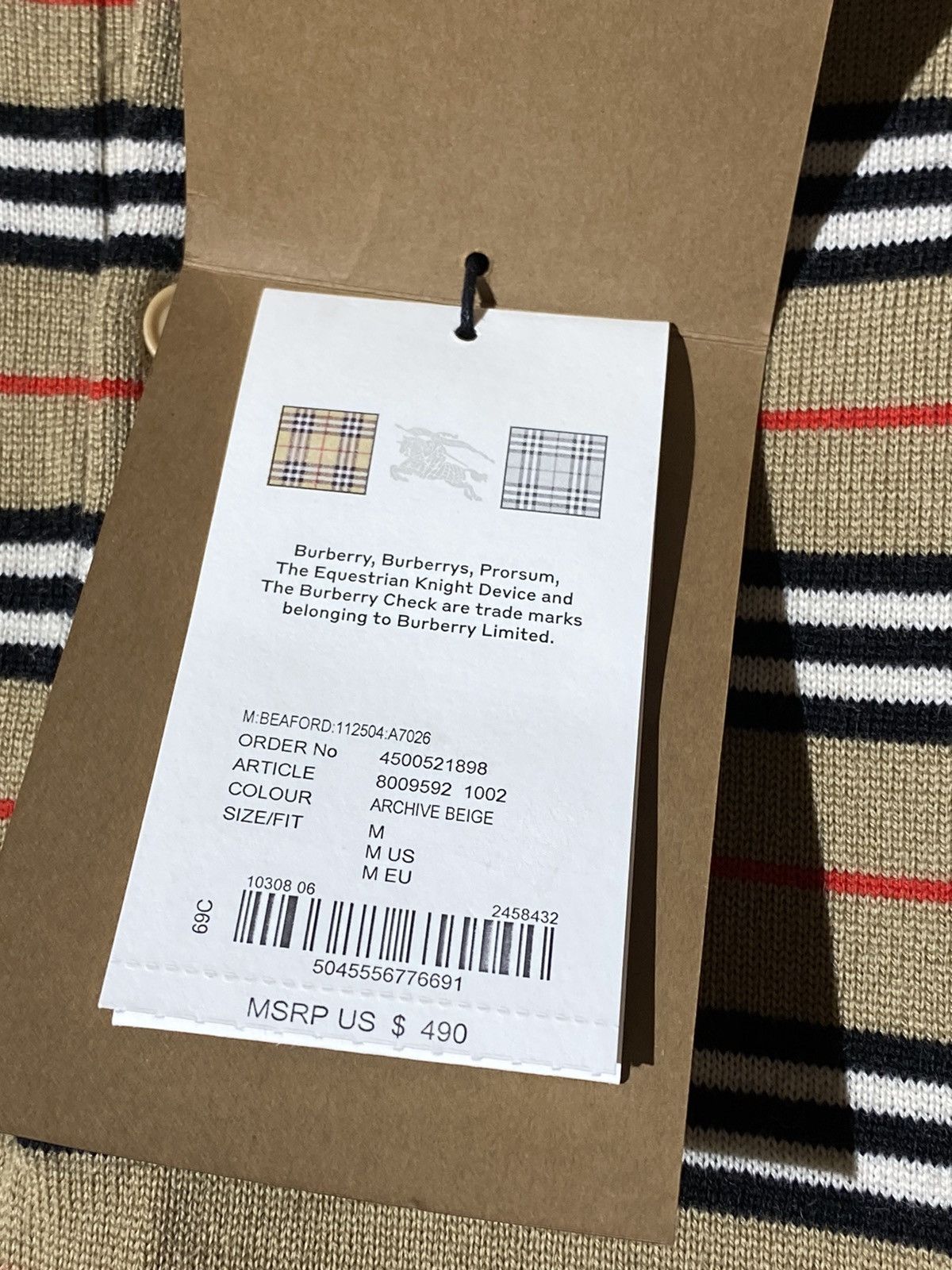 Burberry New Burberry Beaford polo shirt Size US M / EU 48-50 / 2 - 6 Thumbnail