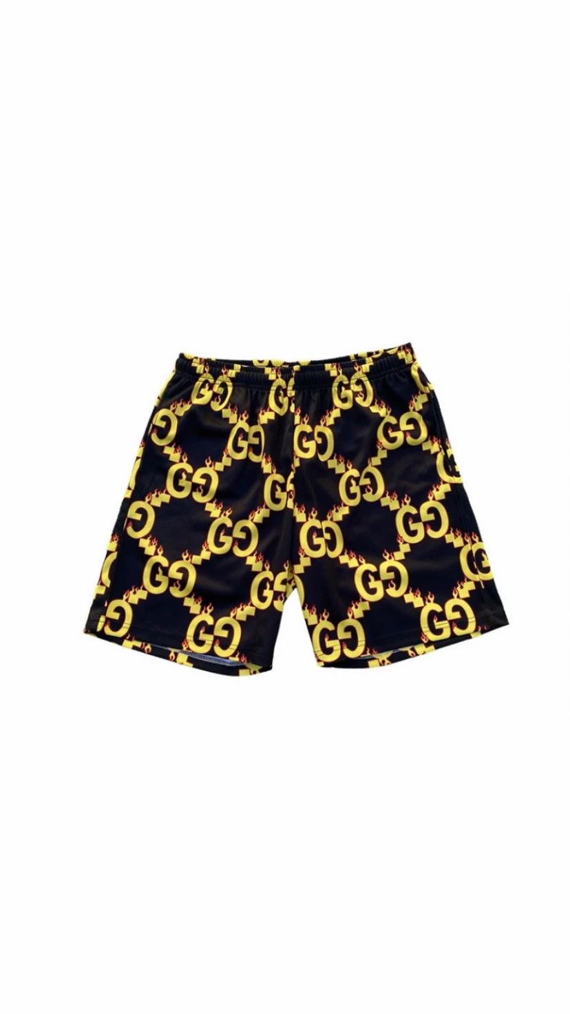 TSUWOOP Flame GG Monogram Gucci Shorts