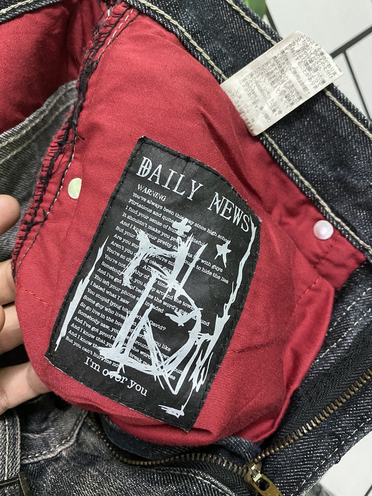 Hysteric Glamour Flared DAILY NEWS Claw Mark Low Rise Boot Cut Denim Size US 30 / EU 46 - 18 Thumbnail