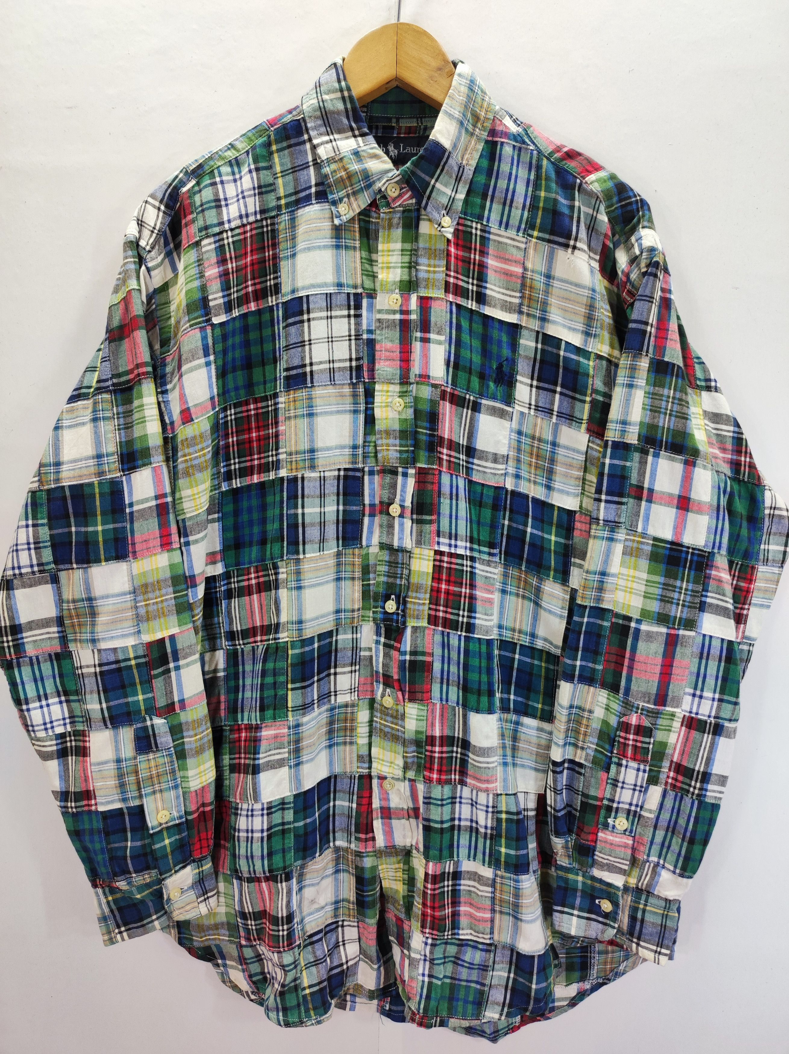 Polo Ralph Lauren × Vintage Vintage Polo Ralph Lauren Patchwork Shirts Button up Size US M / EU 48-50 / 2 - 1 Thumbnail