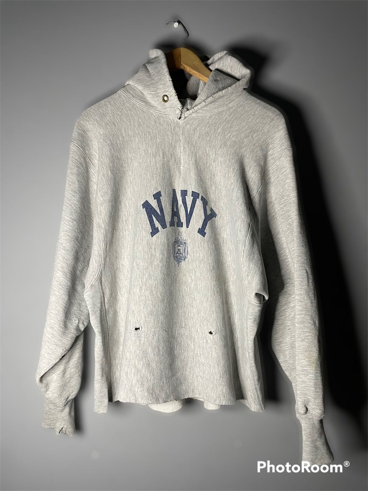 Vintage Vintage 80s champion reverse weave US Navy hoodie | Grailed