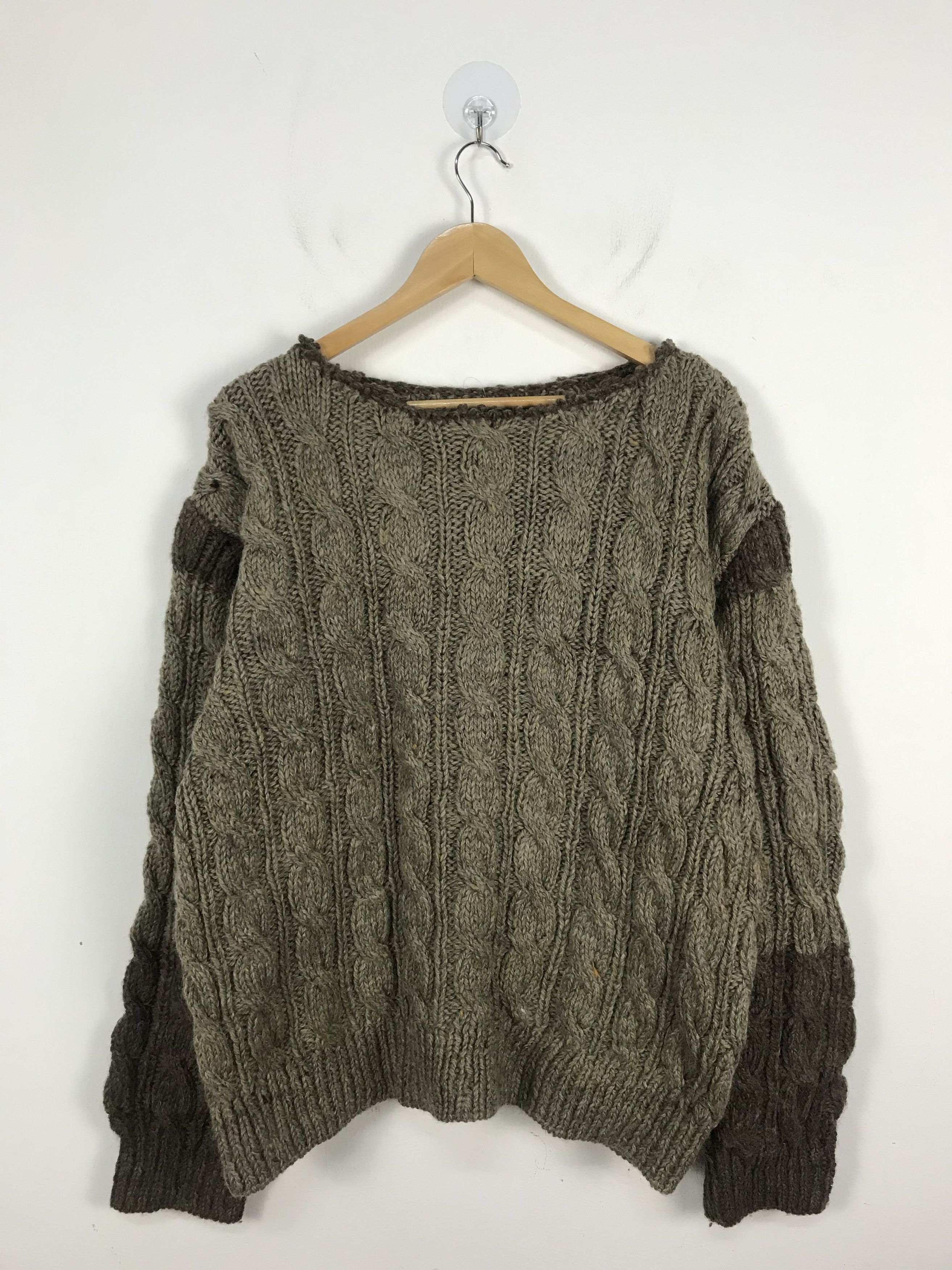 Other Unbrand Giant Braid Cable Stich Knit Sweater #3013 Size US XL / EU 56 / 4 - 1 Thumbnail