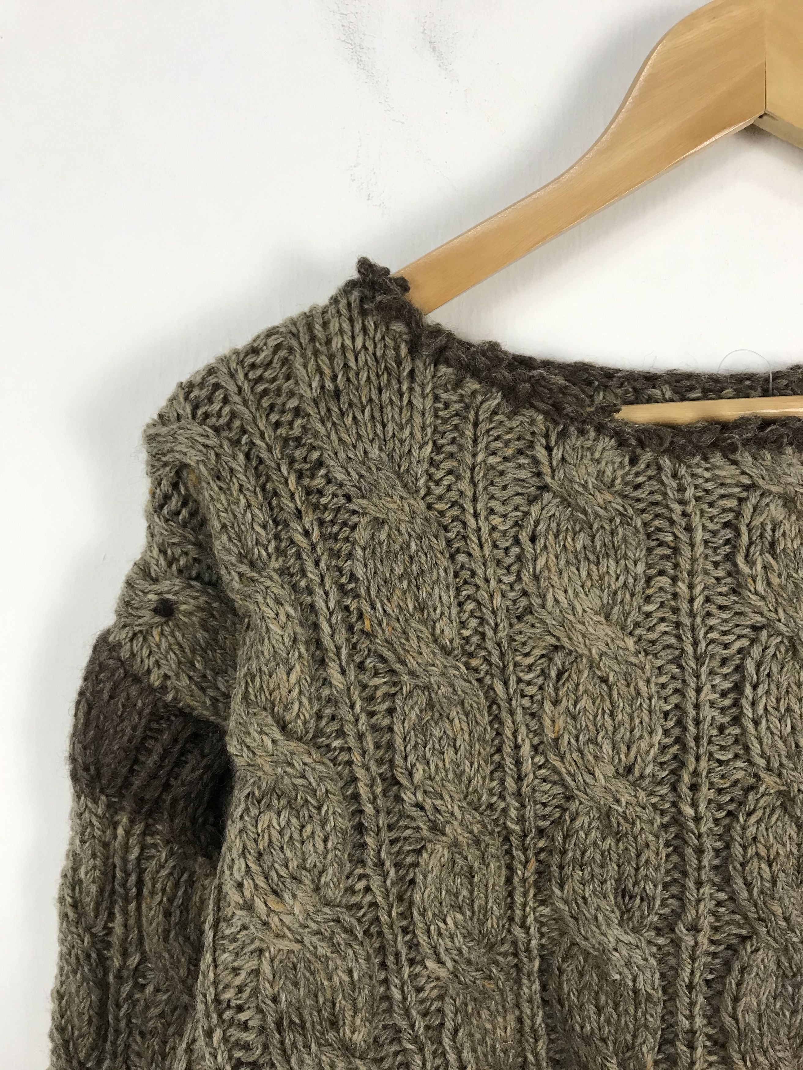 Other Unbrand Giant Braid Cable Stich Knit Sweater #3013 Size US XL / EU 56 / 4 - 4 Thumbnail