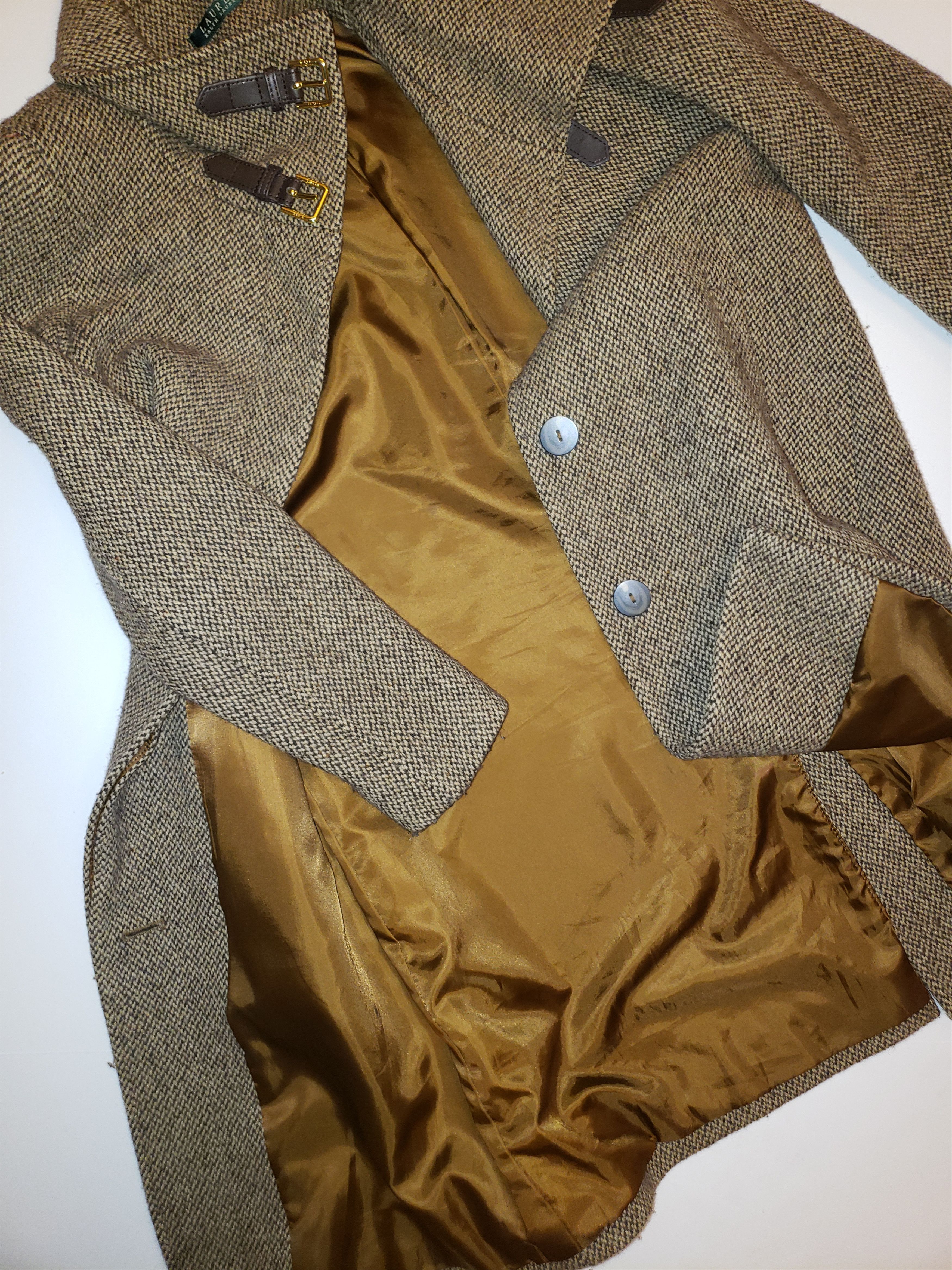 Lauren Ralph Lauren Tweed Heavyweight Coat Size XS / US 0-2 / IT 36-38 - 3 Thumbnail