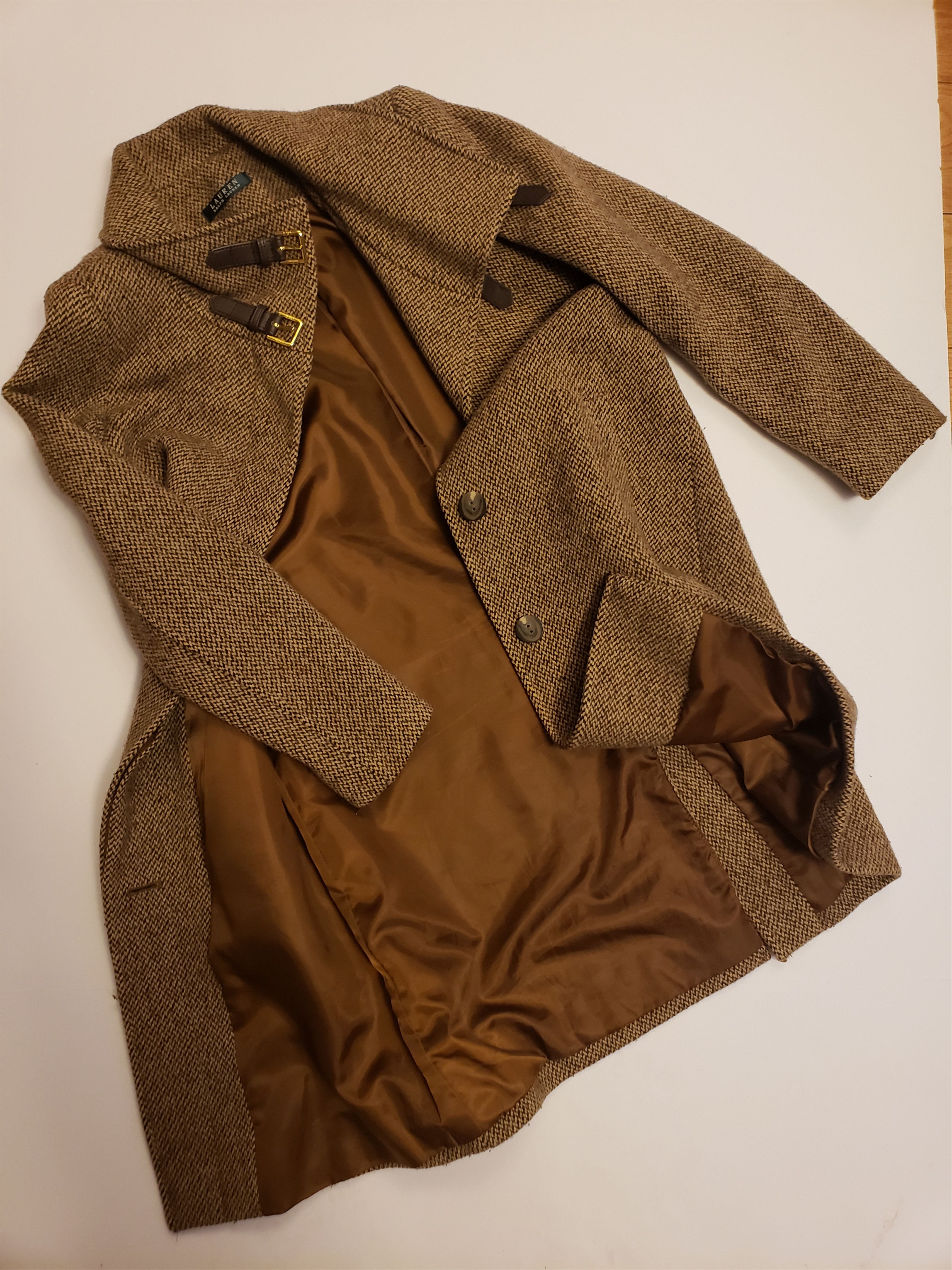 Lauren Ralph Lauren Tweed Heavyweight Coat Size XS / US 0-2 / IT 36-38 - 7 Thumbnail