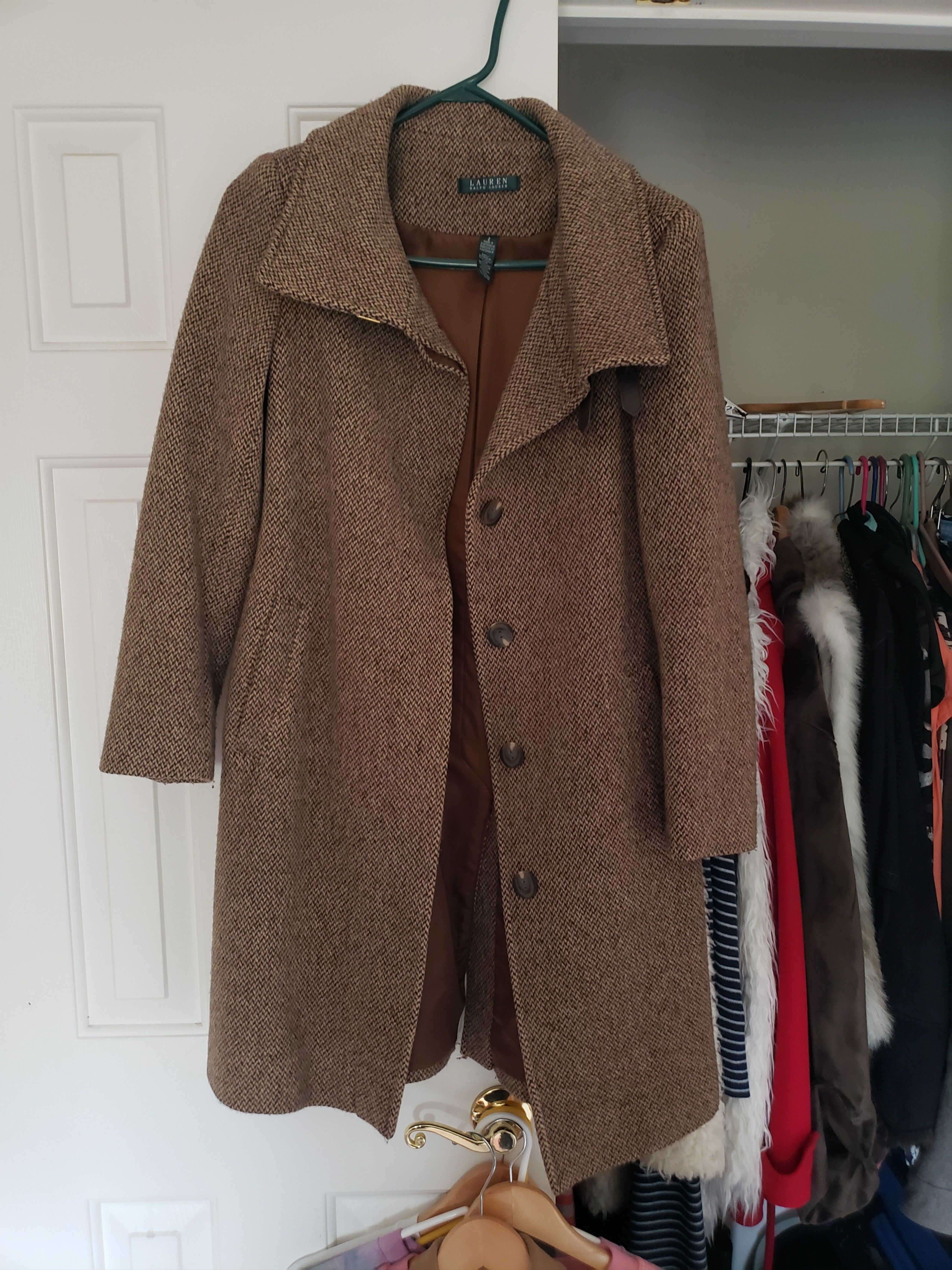 Lauren Ralph Lauren Tweed Heavyweight Coat Size XS / US 0-2 / IT 36-38 - 19 Thumbnail