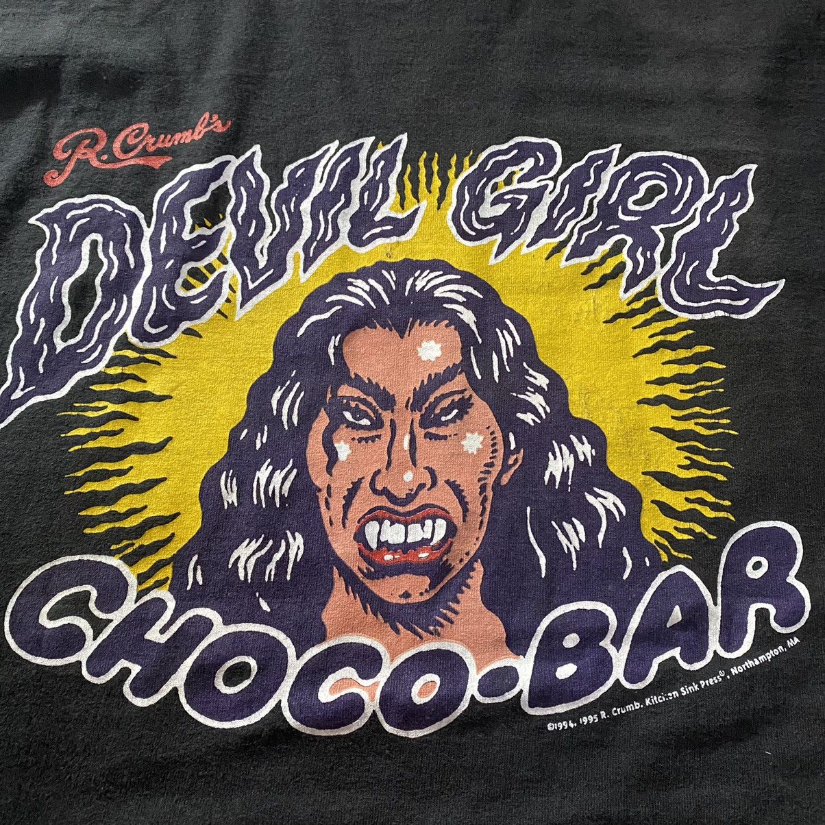 Vintage Rare Vintage 90s Robert Crumb - Devil Girl Size US L / EU 52-54 / 3 - 2 Thumbnail