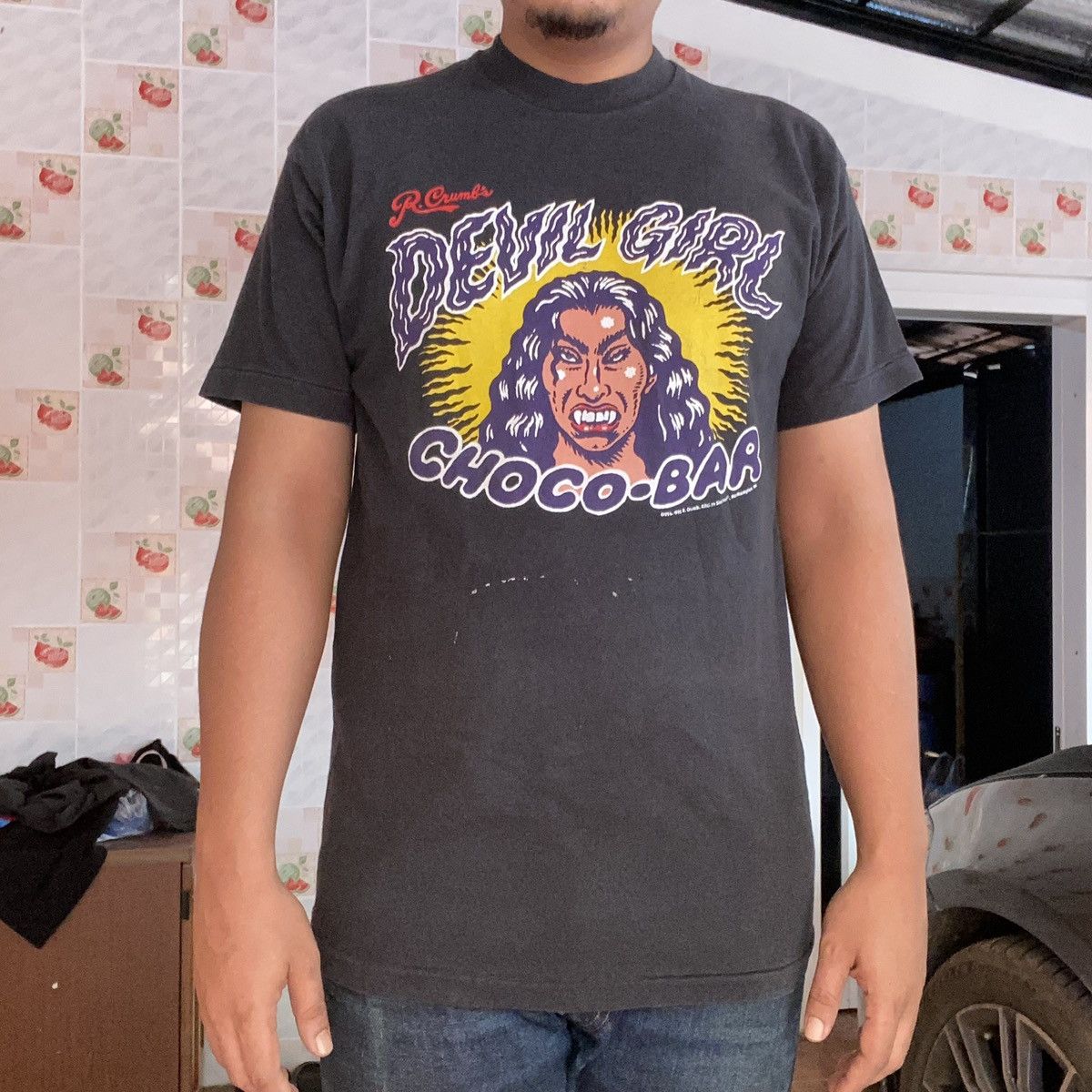 Vintage Rare Vintage 90s Robert Crumb - Devil Girl Size US L / EU 52-54 / 3 - 1 Thumbnail
