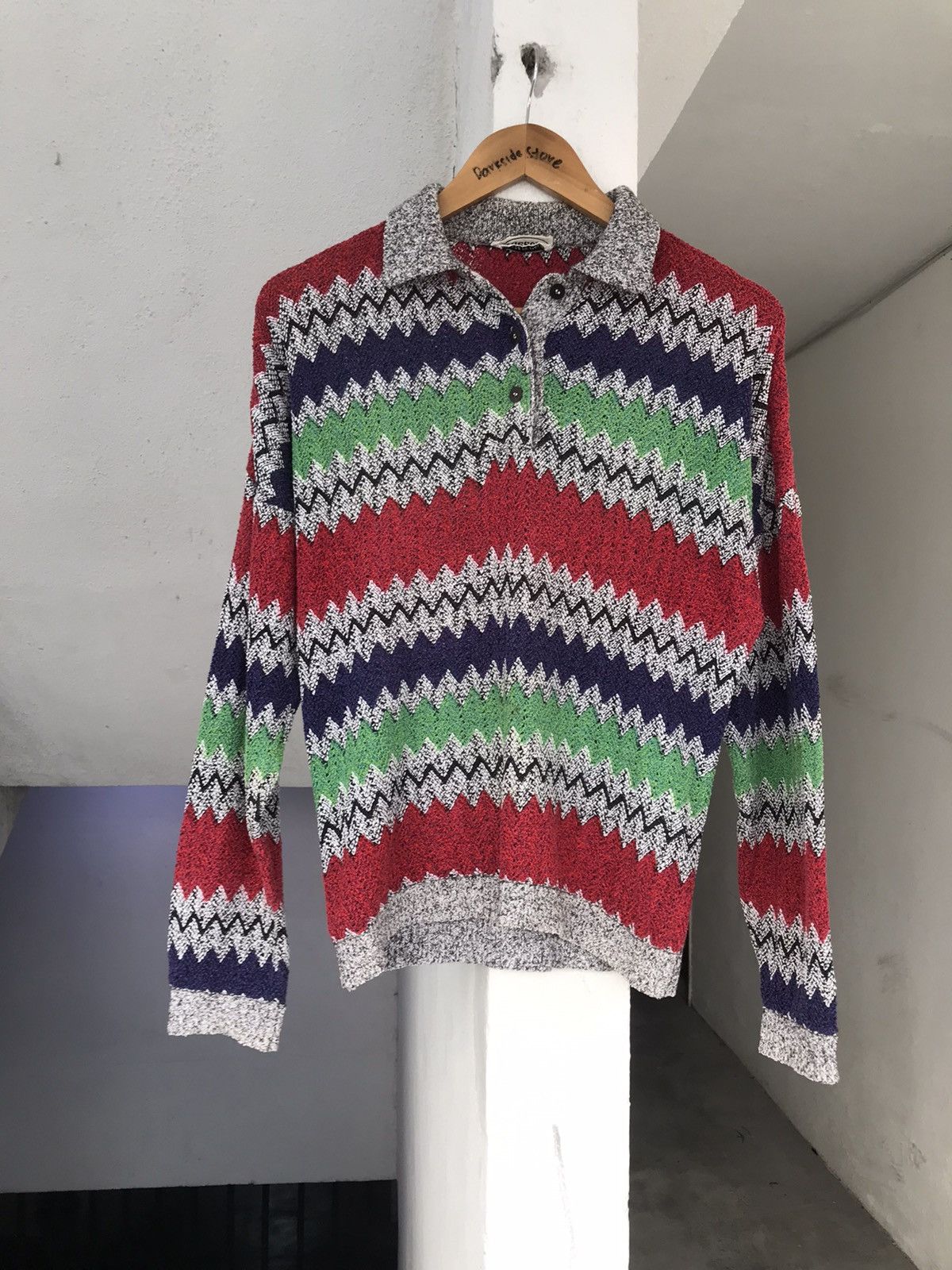 90s Missoni Polo Knit Long sleeve