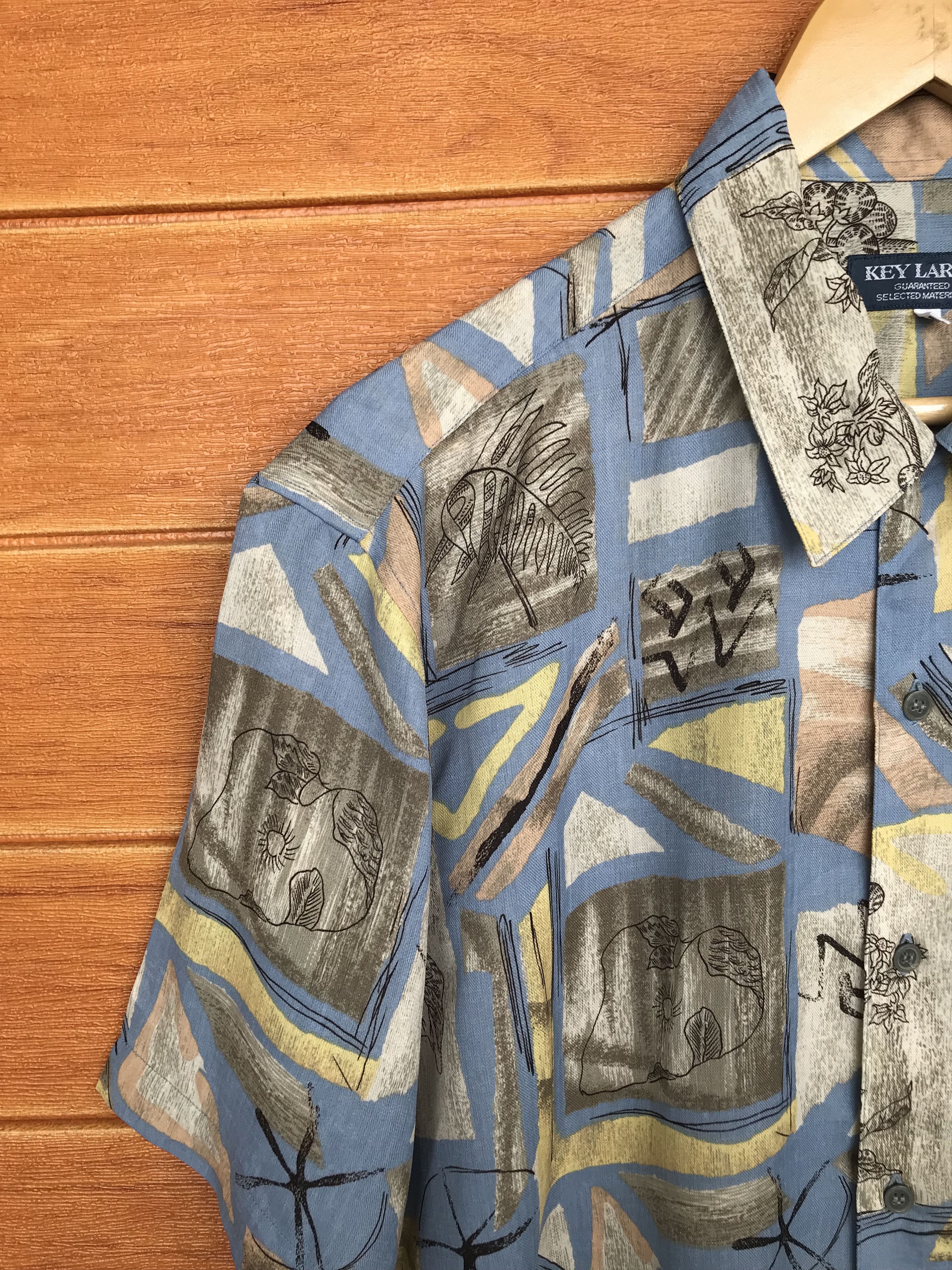 Japanese Brand Japanese Brand KEY LARGO Abstract Geometry Art Button Down Size US L / EU 52-54 / 3 - 4 Thumbnail