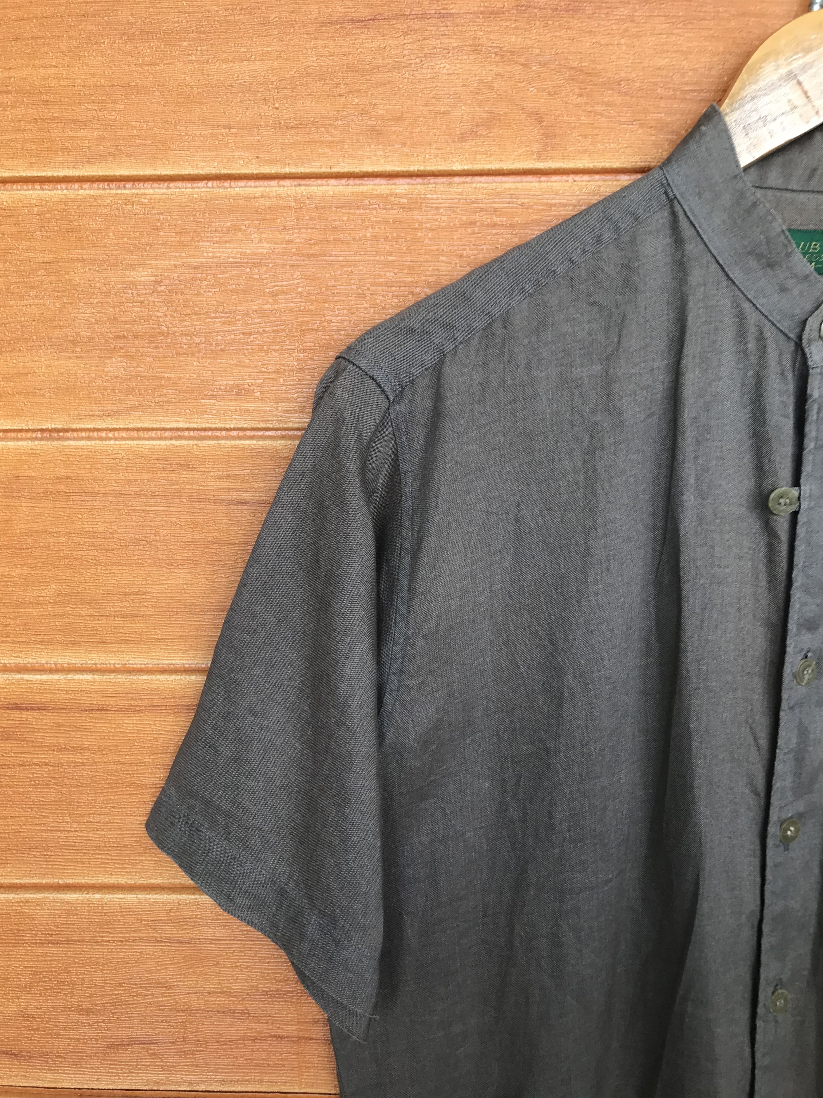 Vintage LYLE & SCOTT Linen Mandarin Collar Shirt