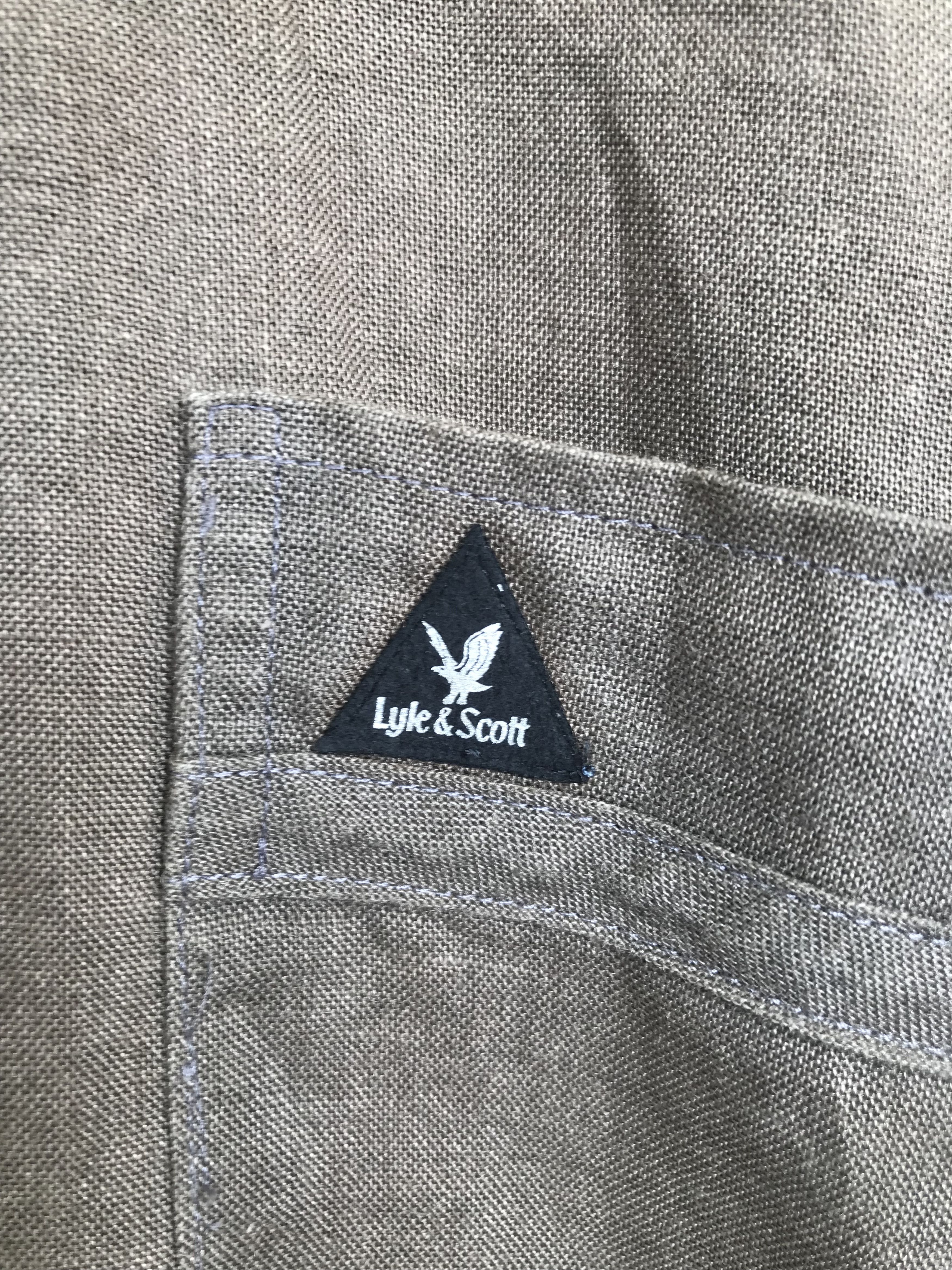 Vintage LYLE & SCOTT Linen Mandarin Collar Shirt