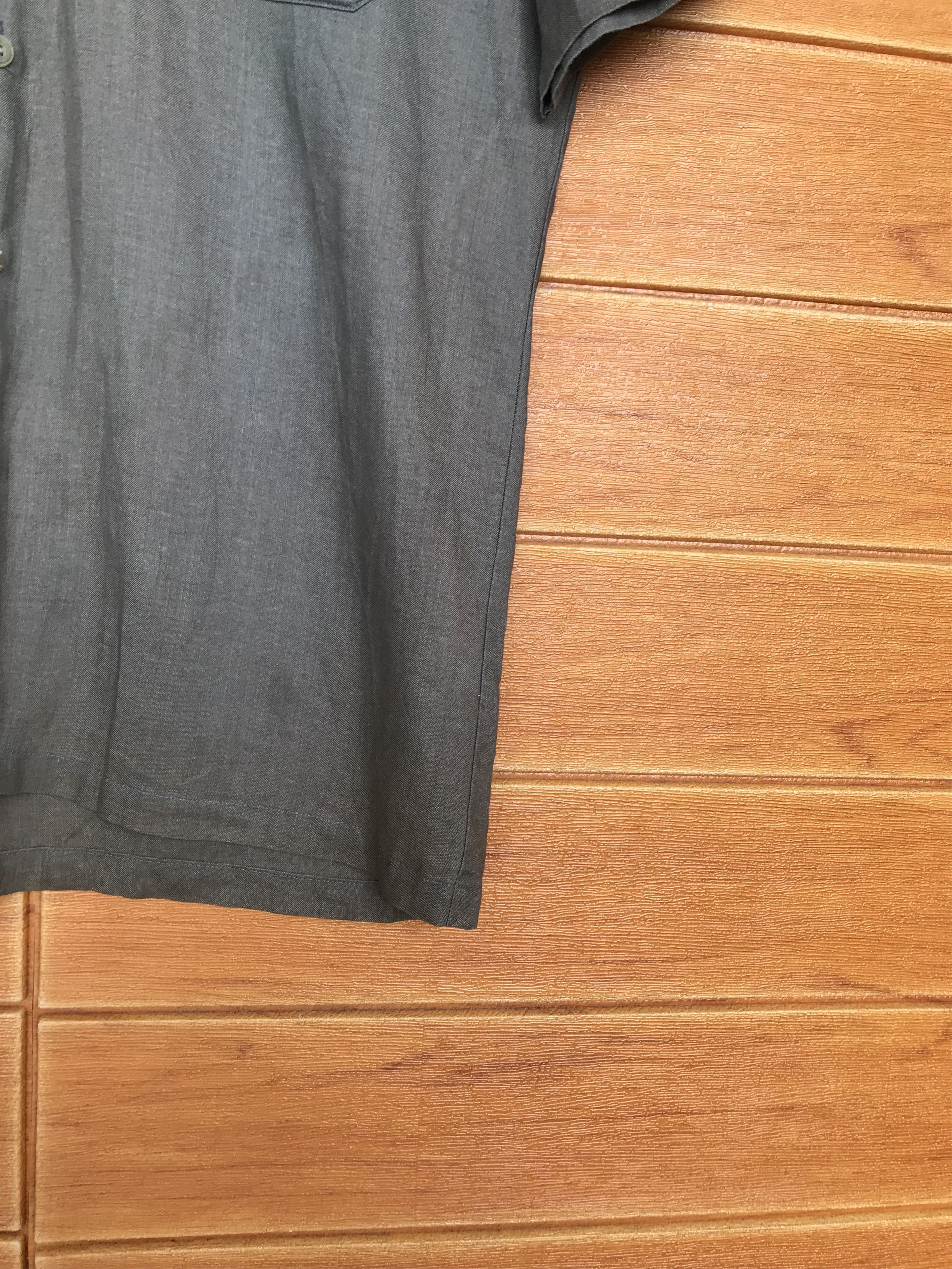 Vintage LYLE & SCOTT Linen Mandarin Collar Shirt