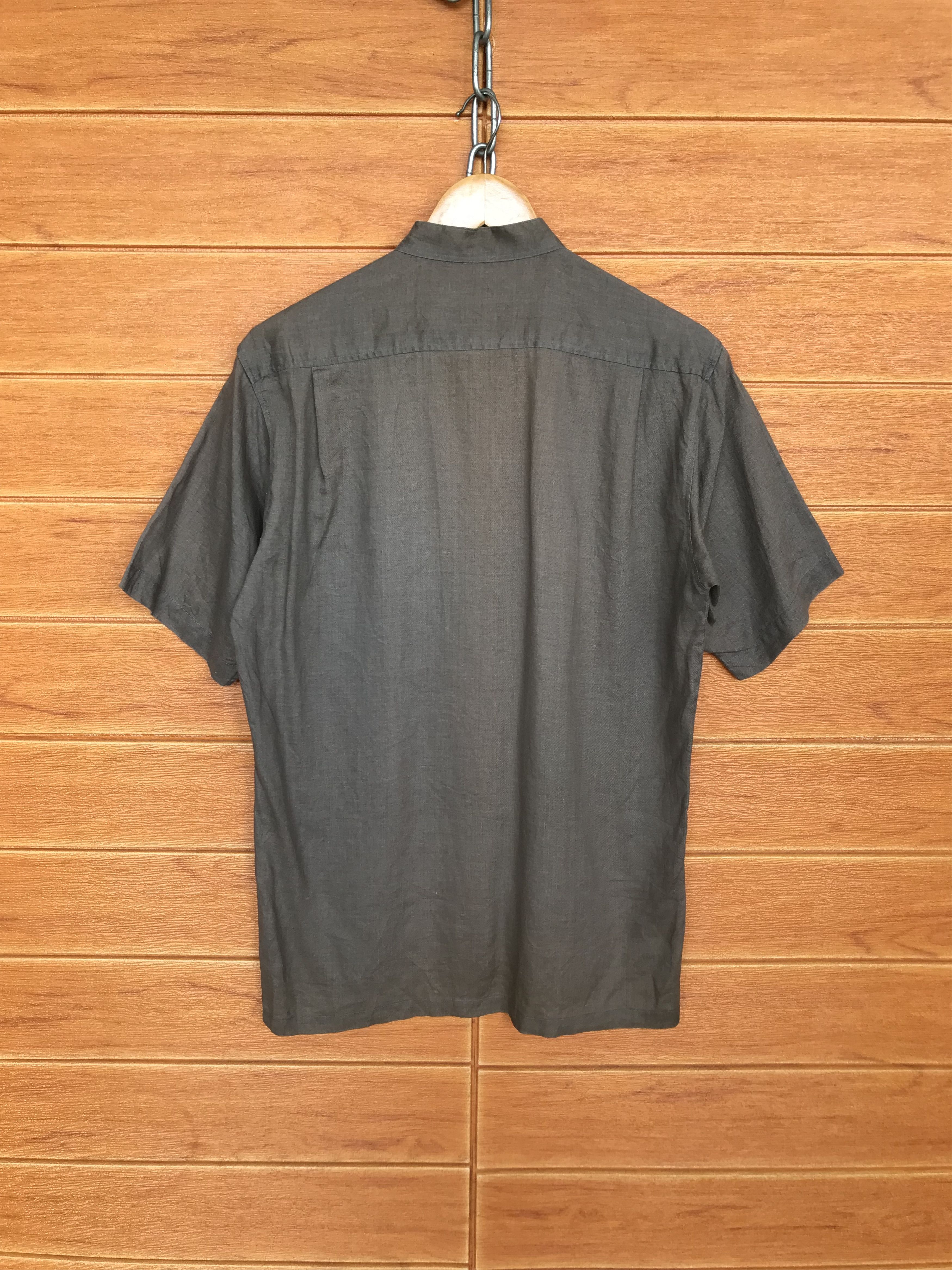 Vintage LYLE & SCOTT Linen Mandarin Collar Shirt