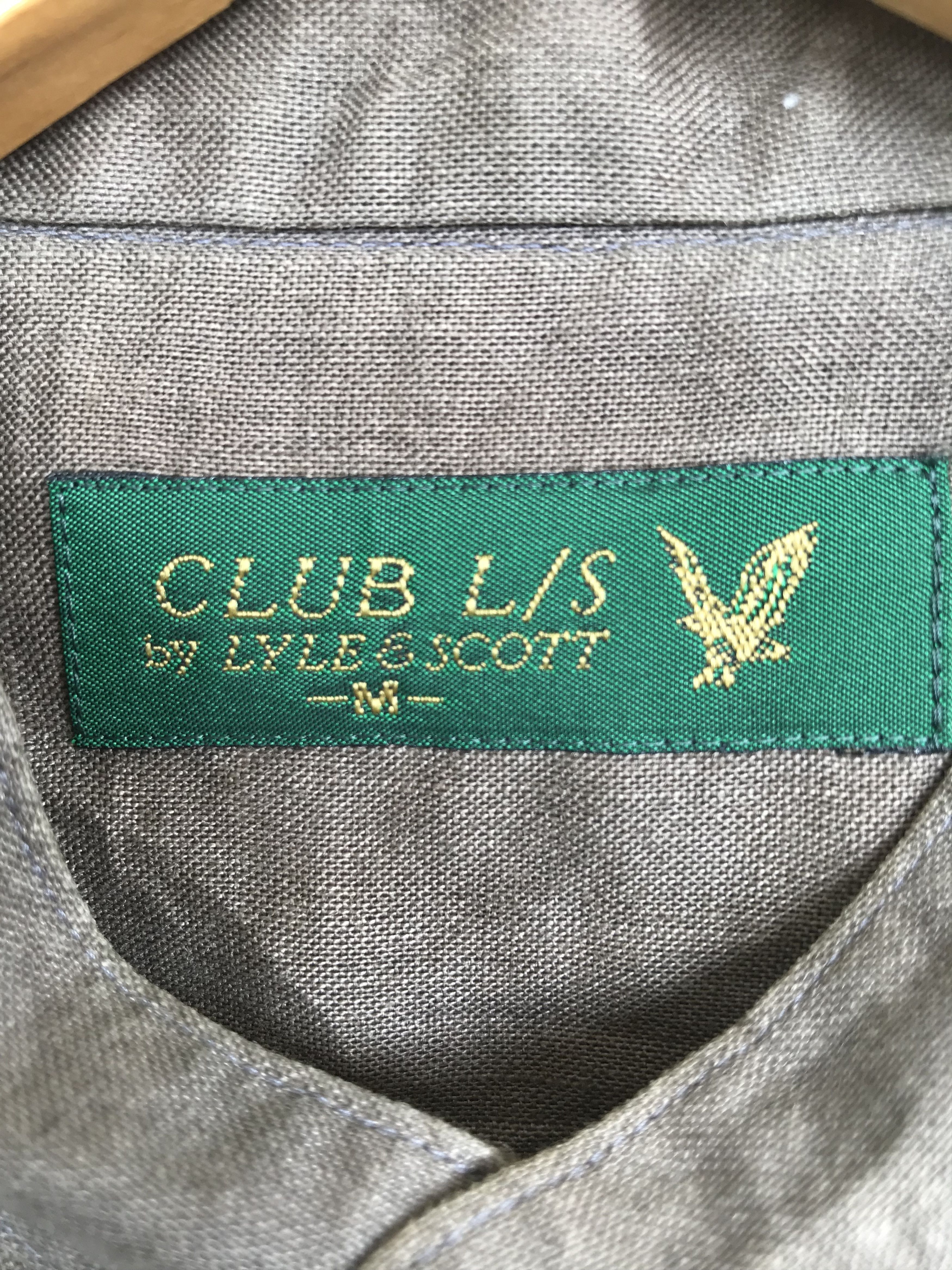 Vintage LYLE & SCOTT Linen Mandarin Collar Shirt