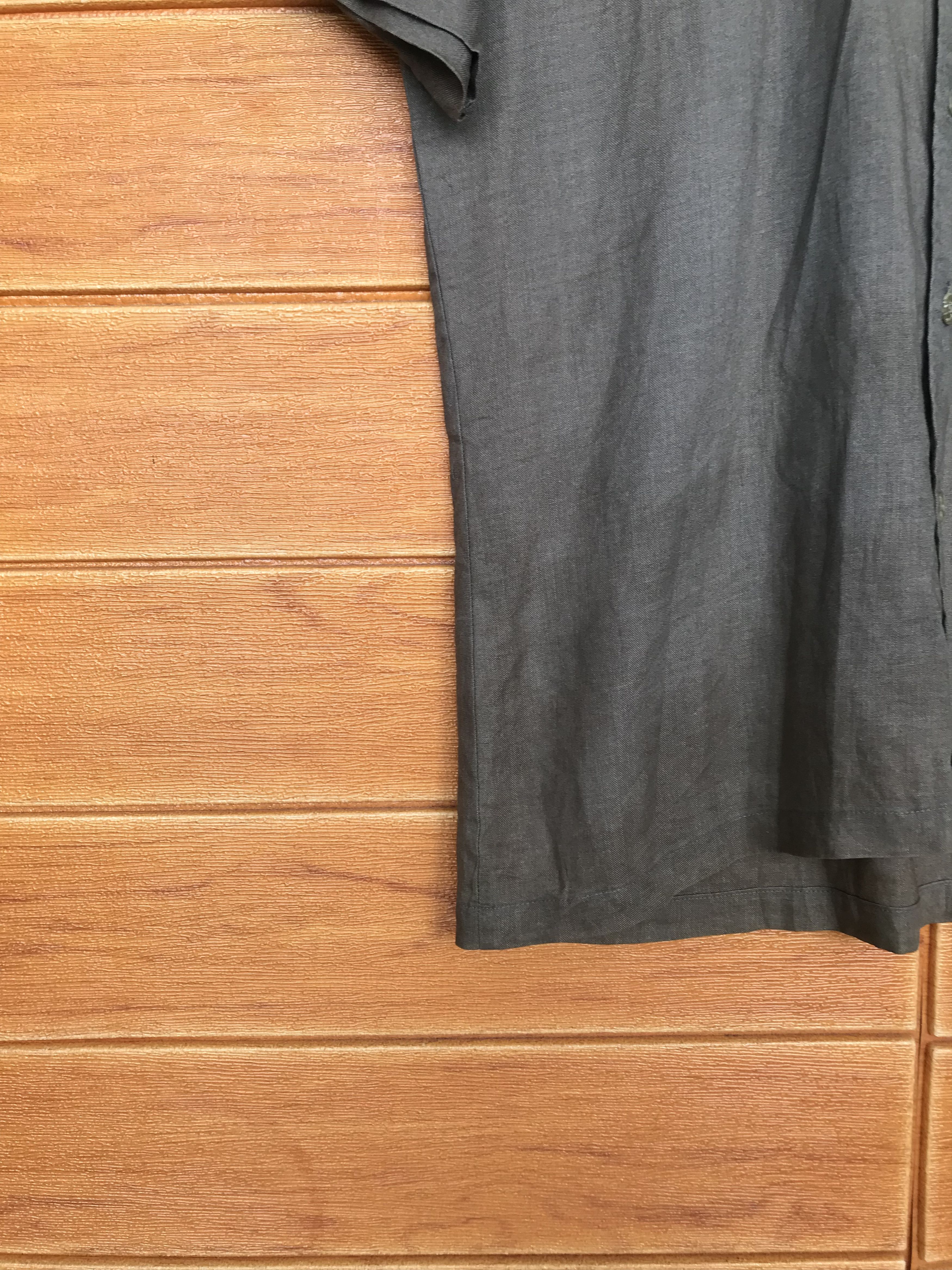 Vintage LYLE & SCOTT Linen Mandarin Collar Shirt