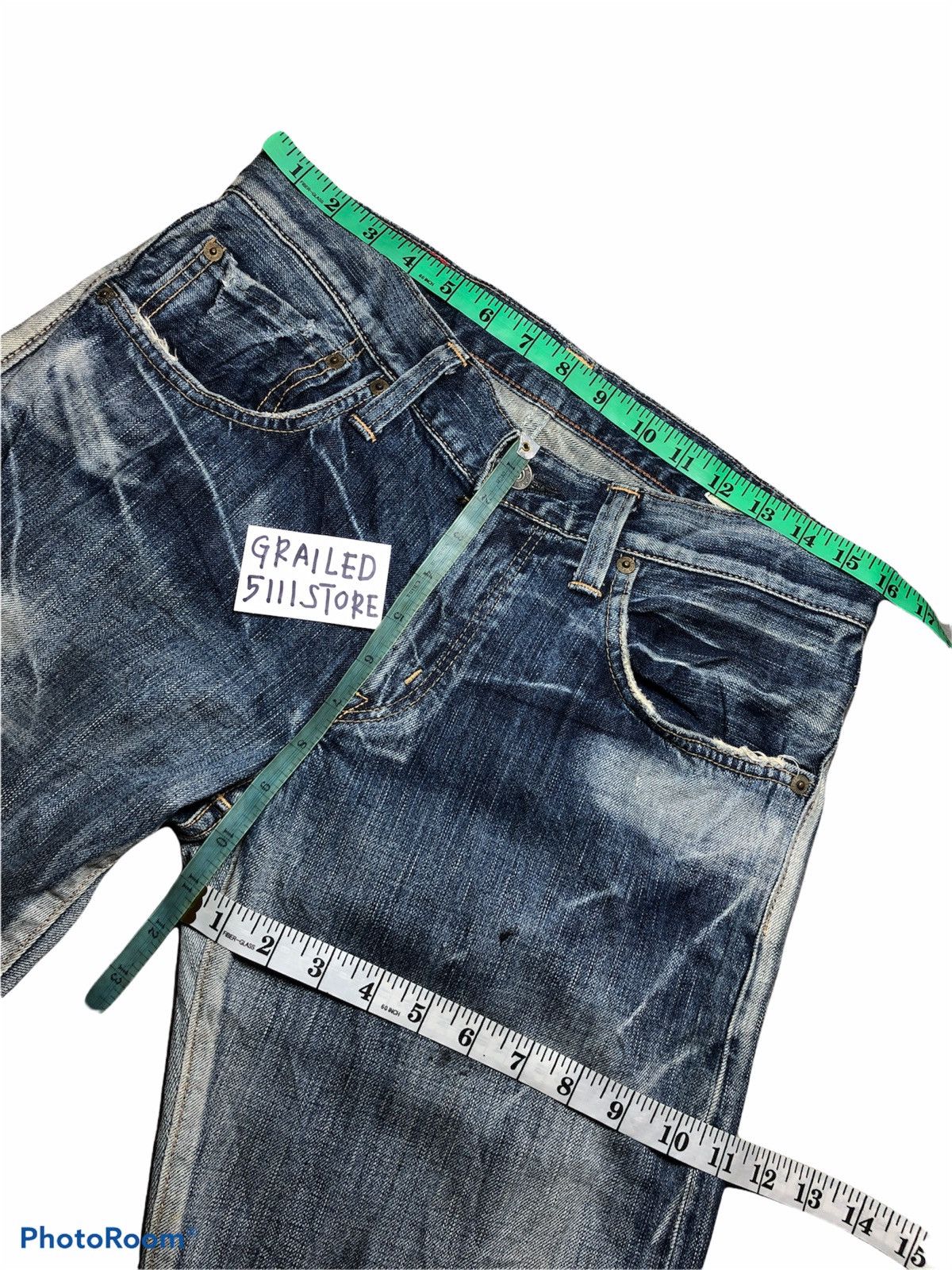 Edwin ⚡️RARE⚡️Edwin 503RV SPECIAL Rebel Vintage Painted Denim Size US 33 - 7 Thumbnail