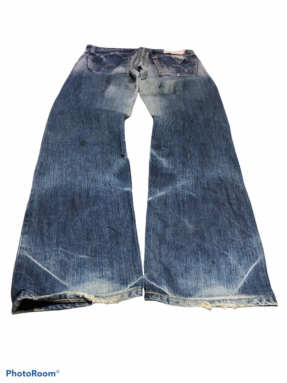 Edwin ⚡️RARE⚡️Edwin 503RV SPECIAL Rebel Vintage Painted Denim Size US 33 - 3 Thumbnail