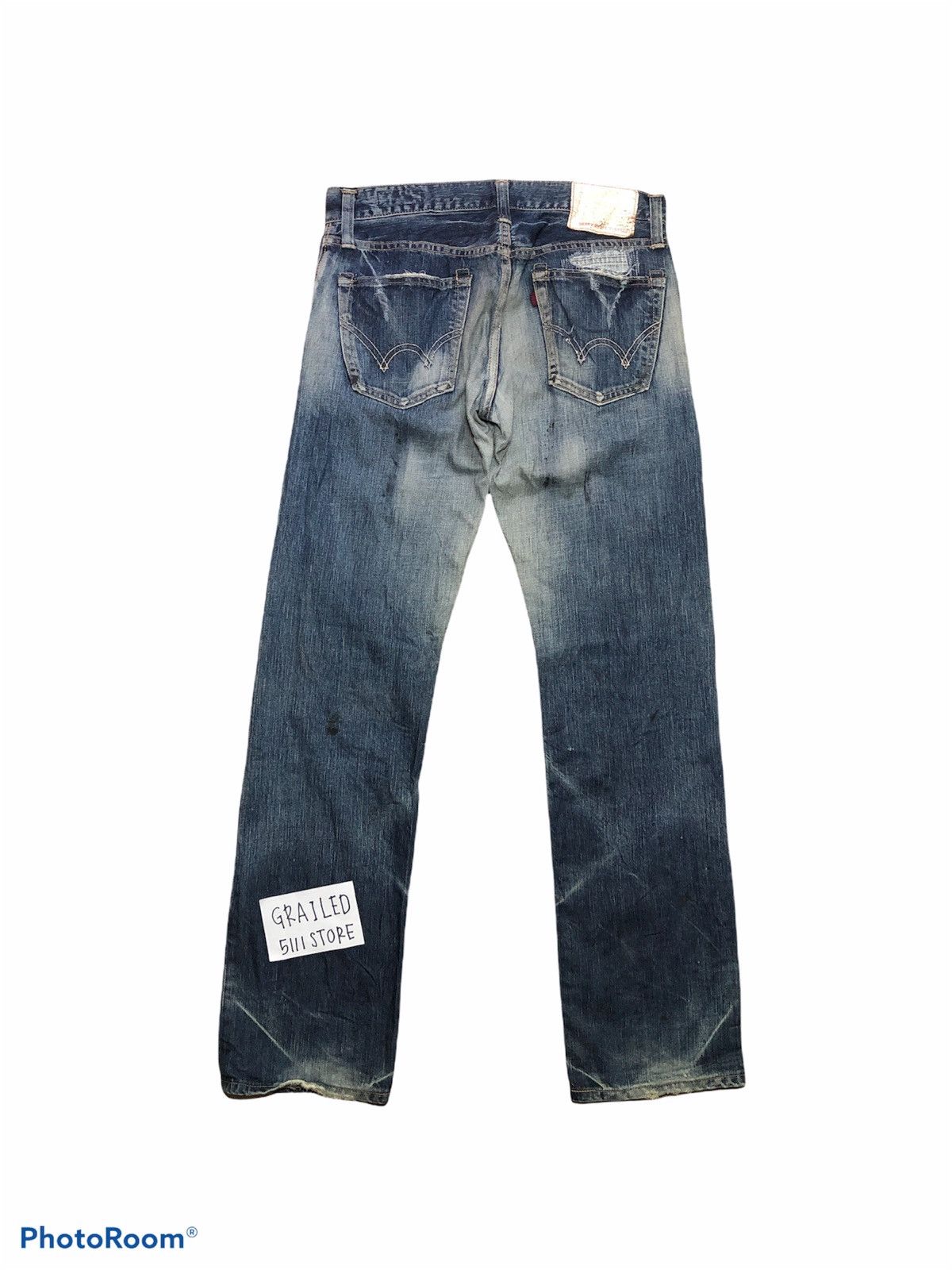 Edwin ⚡️RARE⚡️Edwin 503RV SPECIAL Rebel Vintage Painted Denim Size US 33 - 2 Thumbnail
