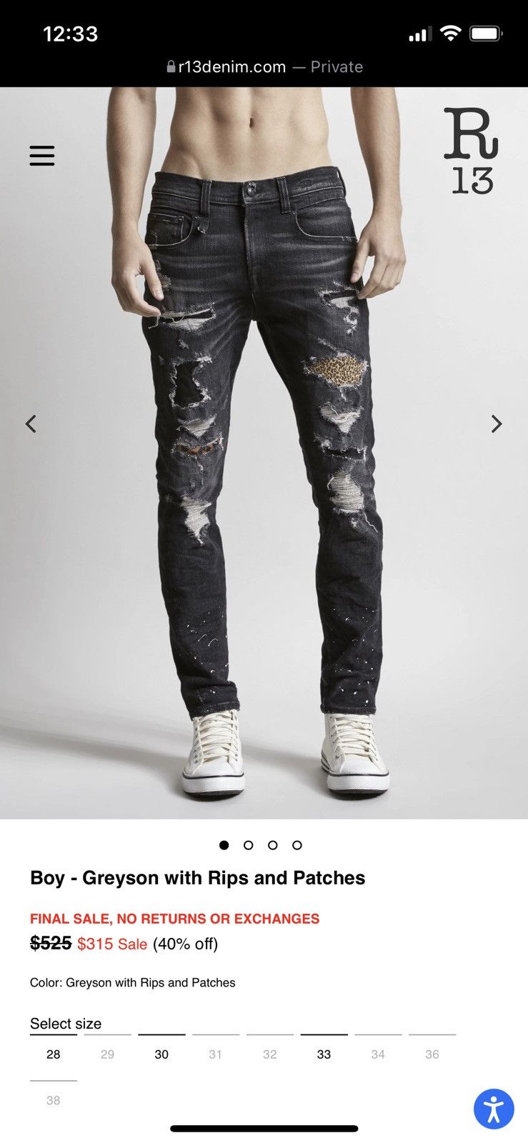 R13 R13 distressed leopard print pants Size US 30 / EU 46 - 7 Thumbnail