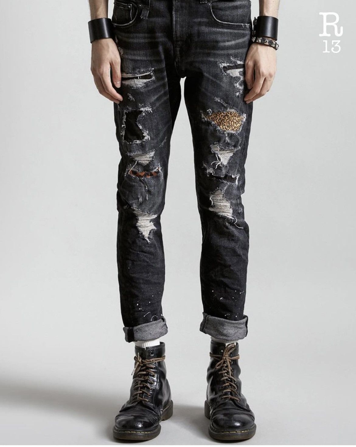 R13 R13 distressed leopard print pants Size US 30 / EU 46 - 1 Thumbnail