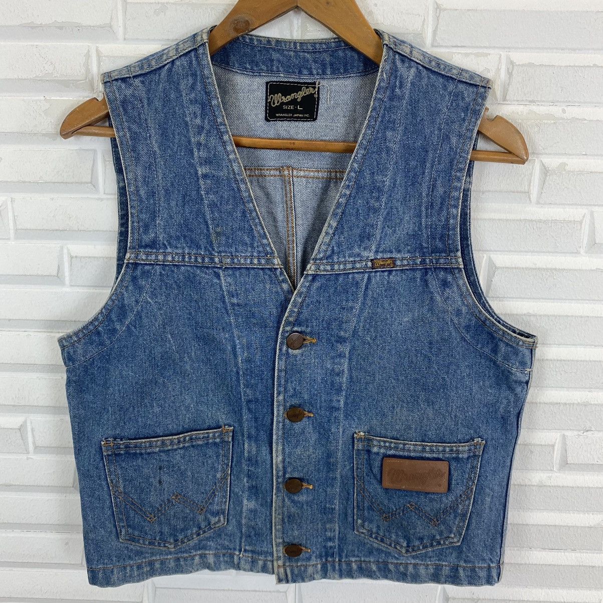 Vintage WRANGLER DENIM VEST JACKET Size US S / EU 44-46 / 1 - 3 Thumbnail
