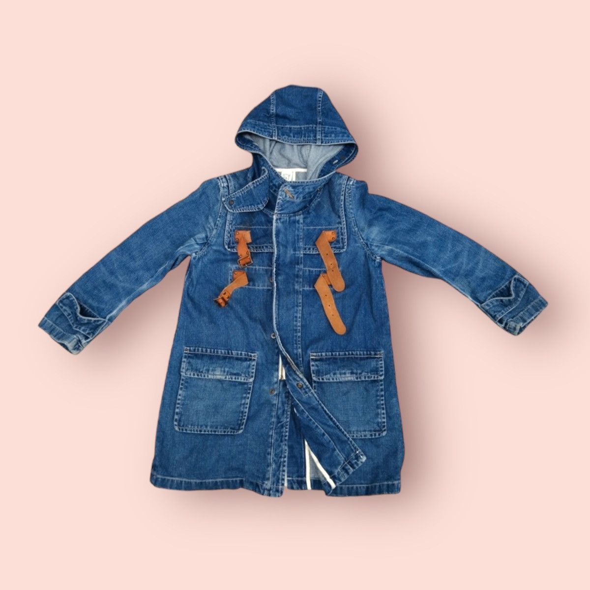 Edition Japan × Japanese Brand VINTAGE RNA INC. LEATHER PEA DENIM PARKA Size US M / EU 48-50 / 2 - 3 Thumbnail