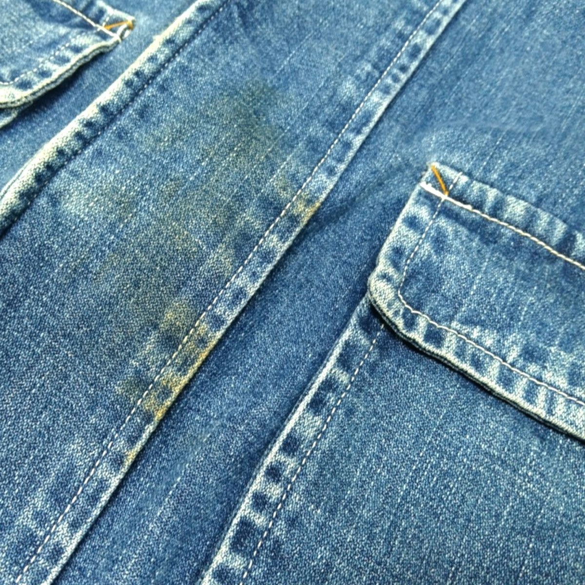 Edition Japan × Japanese Brand VINTAGE RNA INC. LEATHER PEA DENIM PARKA Size US M / EU 48-50 / 2 - 14 Thumbnail