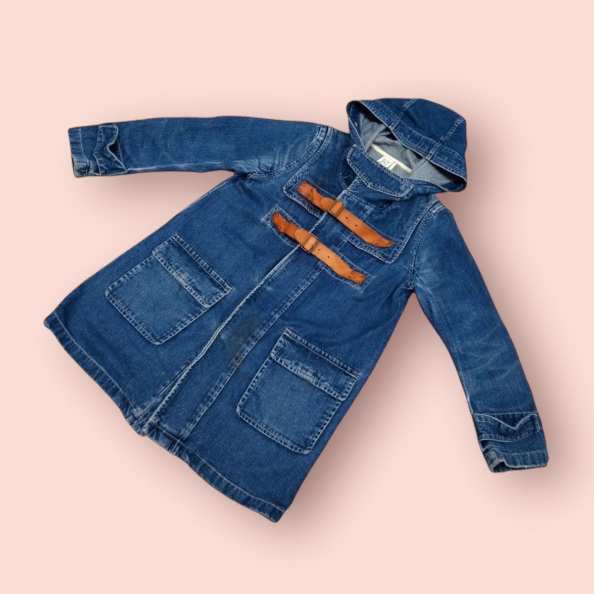 Edition Japan × Japanese Brand VINTAGE RNA INC. LEATHER PEA DENIM PARKA Size US M / EU 48-50 / 2 - 4 Thumbnail