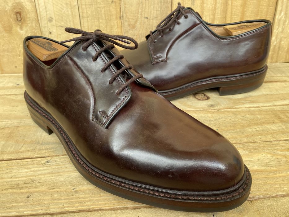 George Cleverley GEORGE CLEVERLEY x CROCKETT Burgundy Shell Cordovan ...