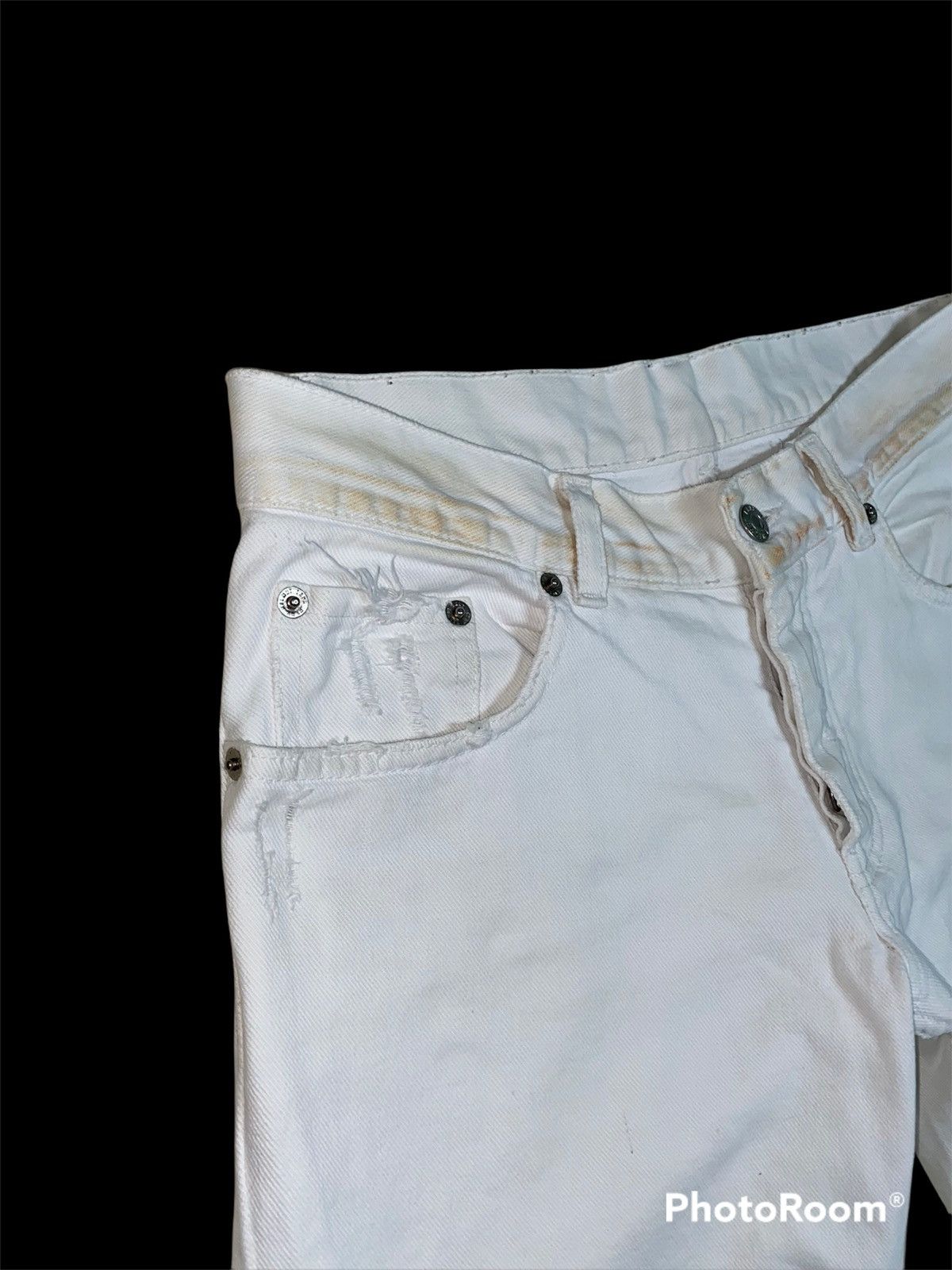 Designer × Helmut Lang Archive Piece! Helmut Lang Rusty Broken Denim Size US 30 / EU 46 - 3 Thumbnail