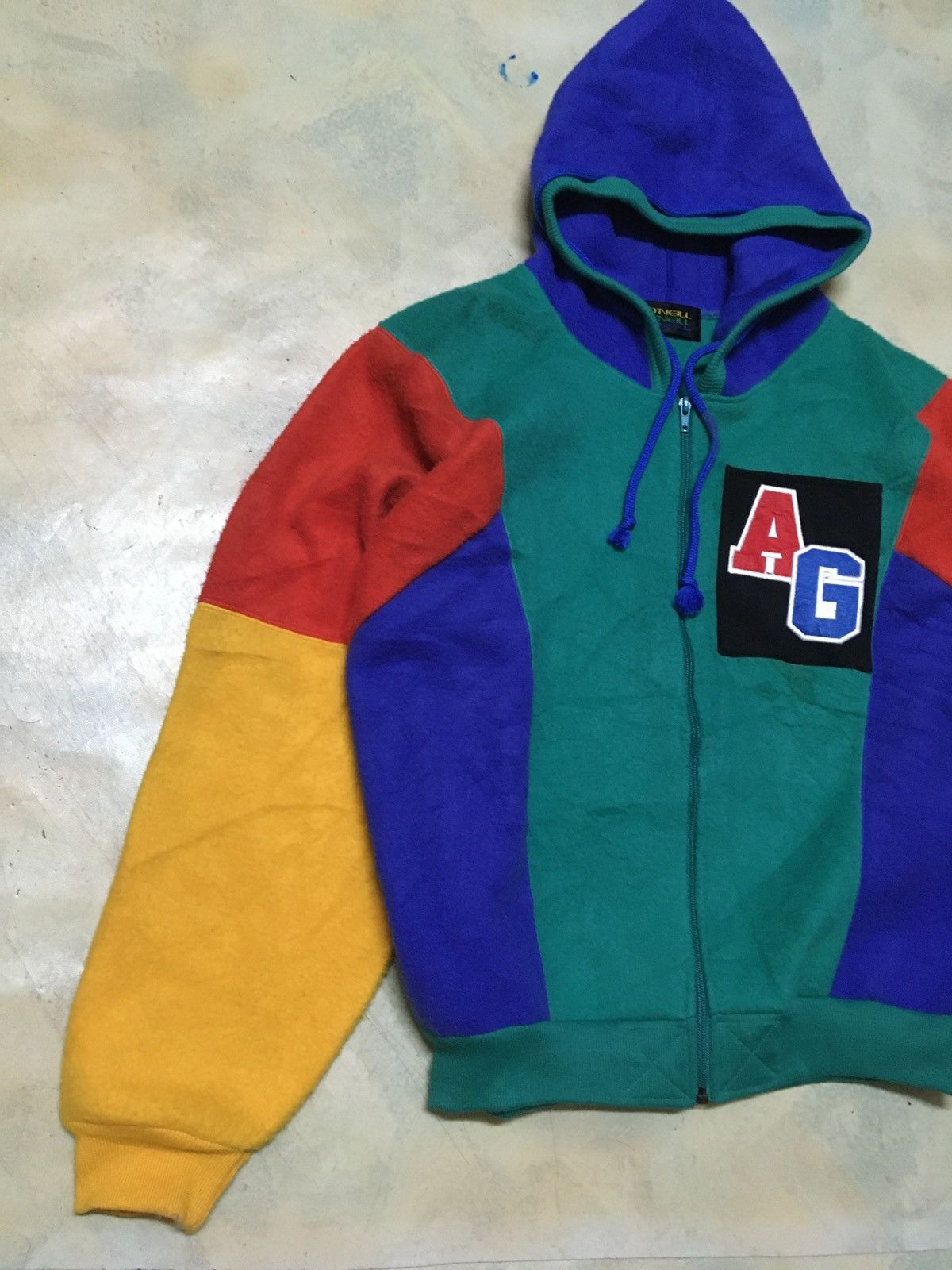 O'Neill Vintage Oneill Coulour Block Hoodie Size US M / EU 48-50 / 2 - 2 Thumbnail
