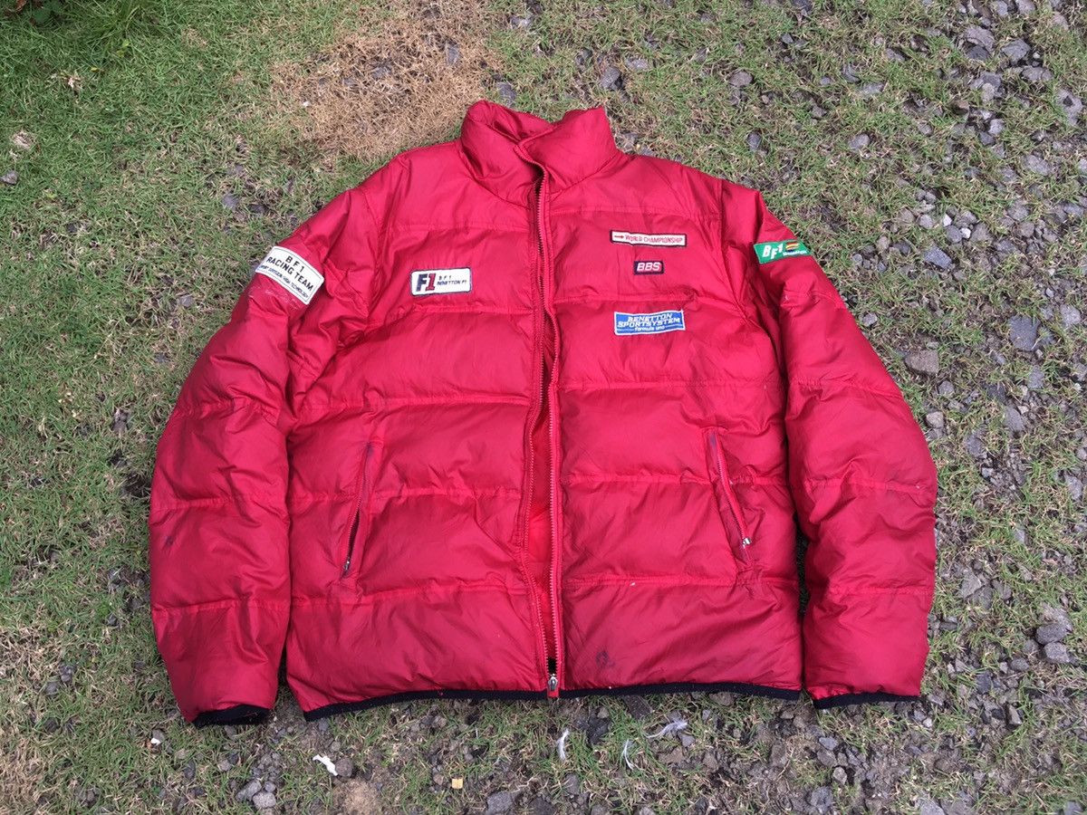 RARE VINTAGE BENETTON F1 Racing Puffer Jacket