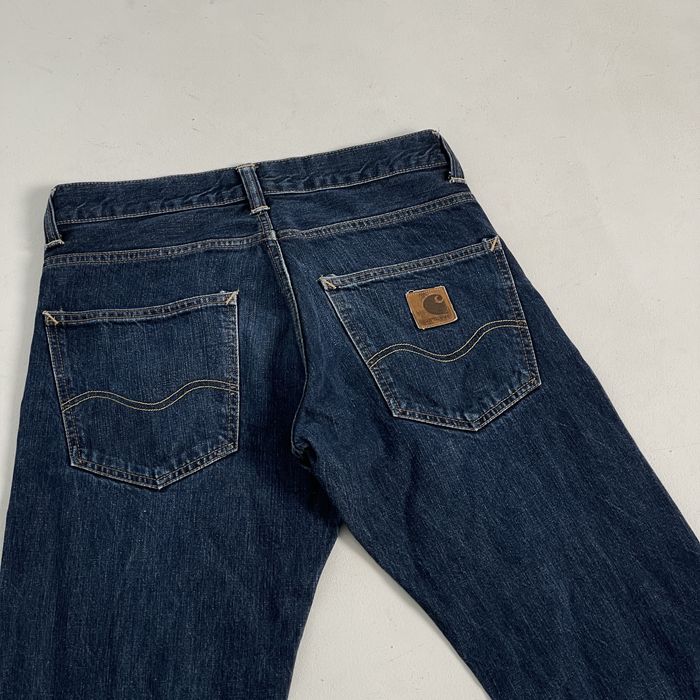 Vintage Vintage Carhartt Bronco Pant Dark Blue Denim Jeans 29x32 | Grailed