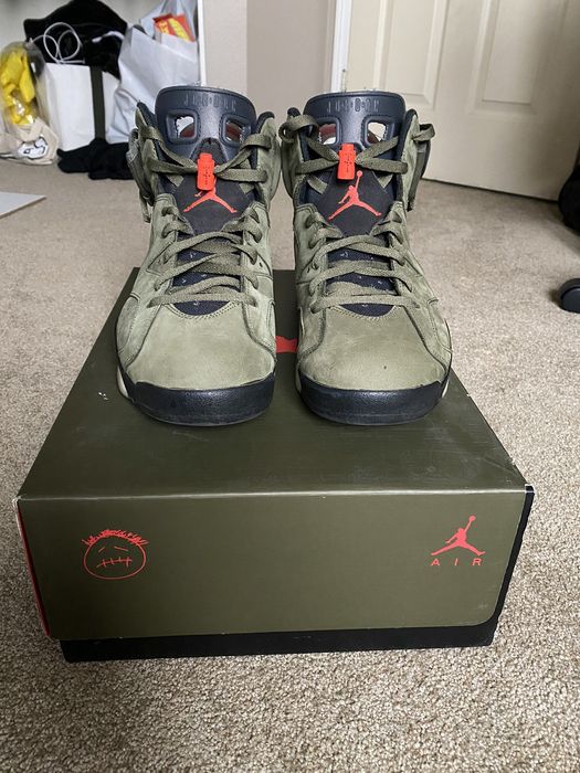 travis scott air jordan 6 retro olive
