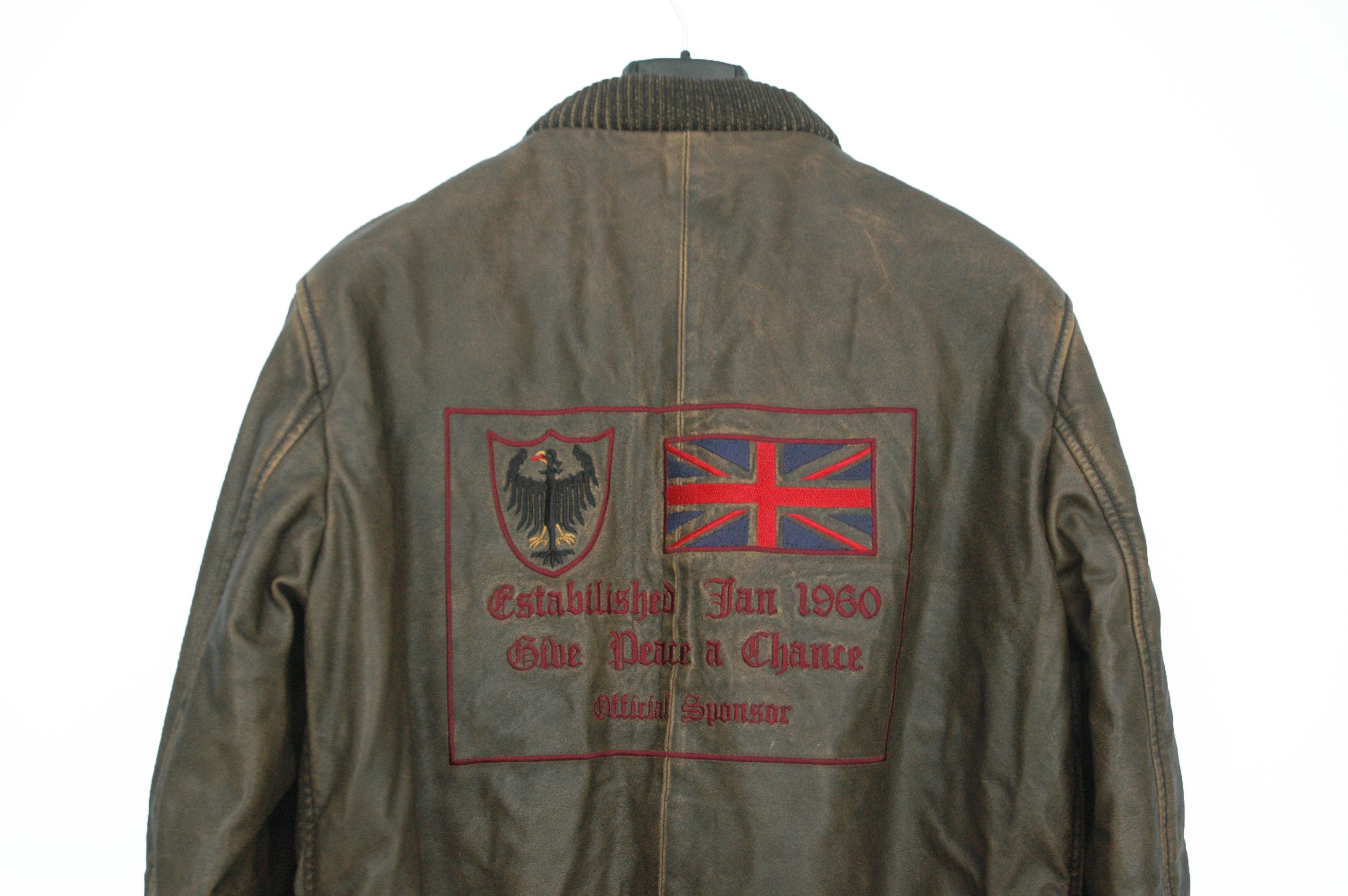 Other Vintage Essebi Leather Jacket Made Italy Britain Germany Size US L / EU 52-54 / 3 - 2 Thumbnail