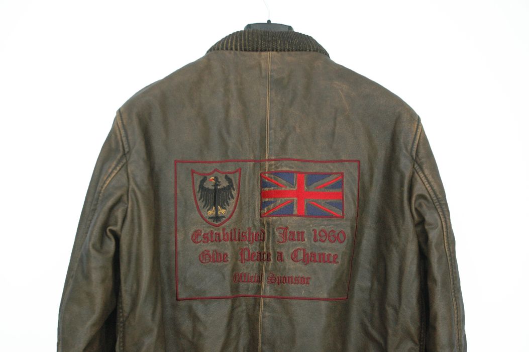 Italian Designers Vintage Essebi Leather Jacket Made Italy Britain