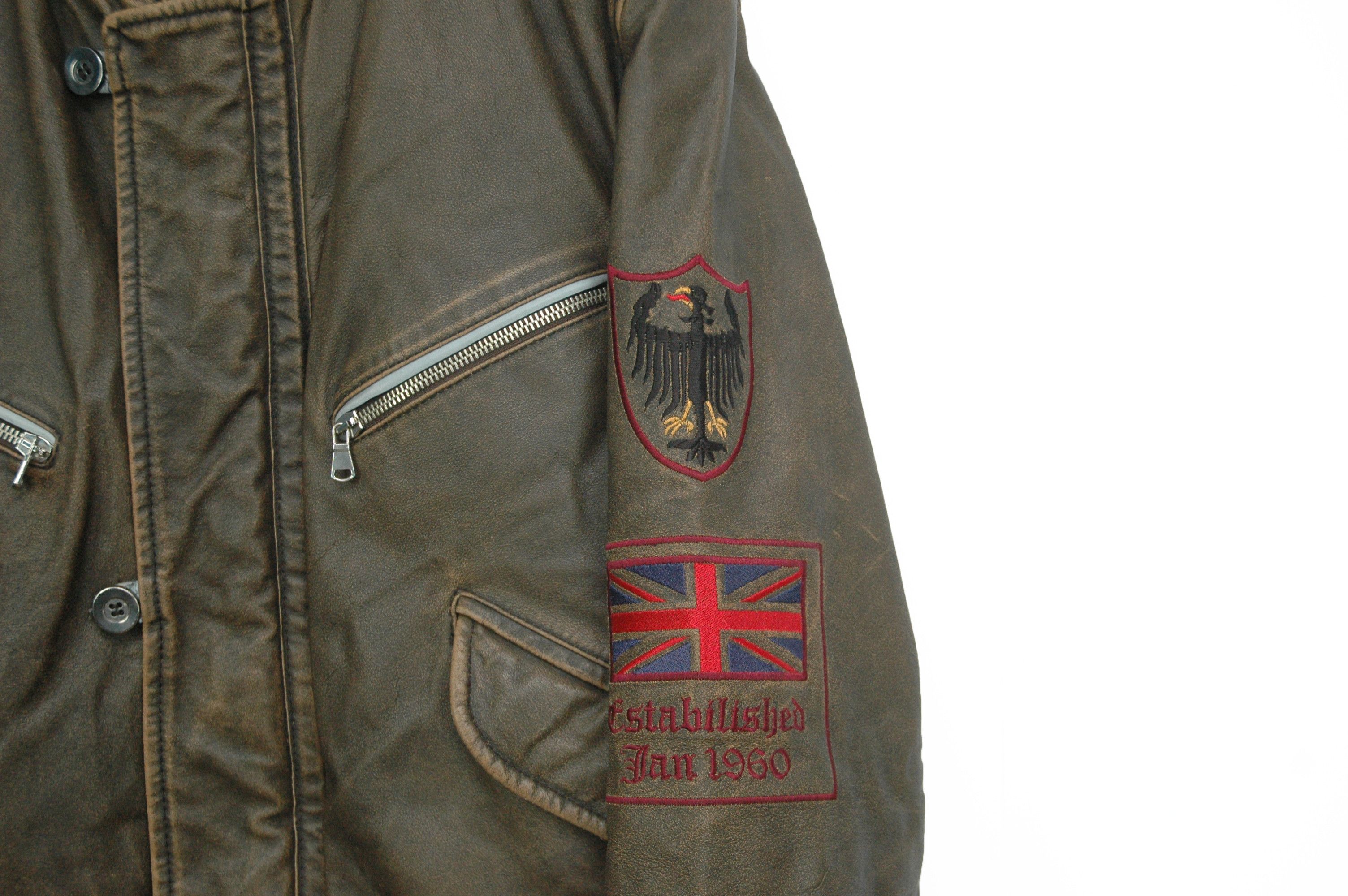 Other Vintage Essebi Leather Jacket Made Italy Britain Germany Size US L / EU 52-54 / 3 - 7 Thumbnail