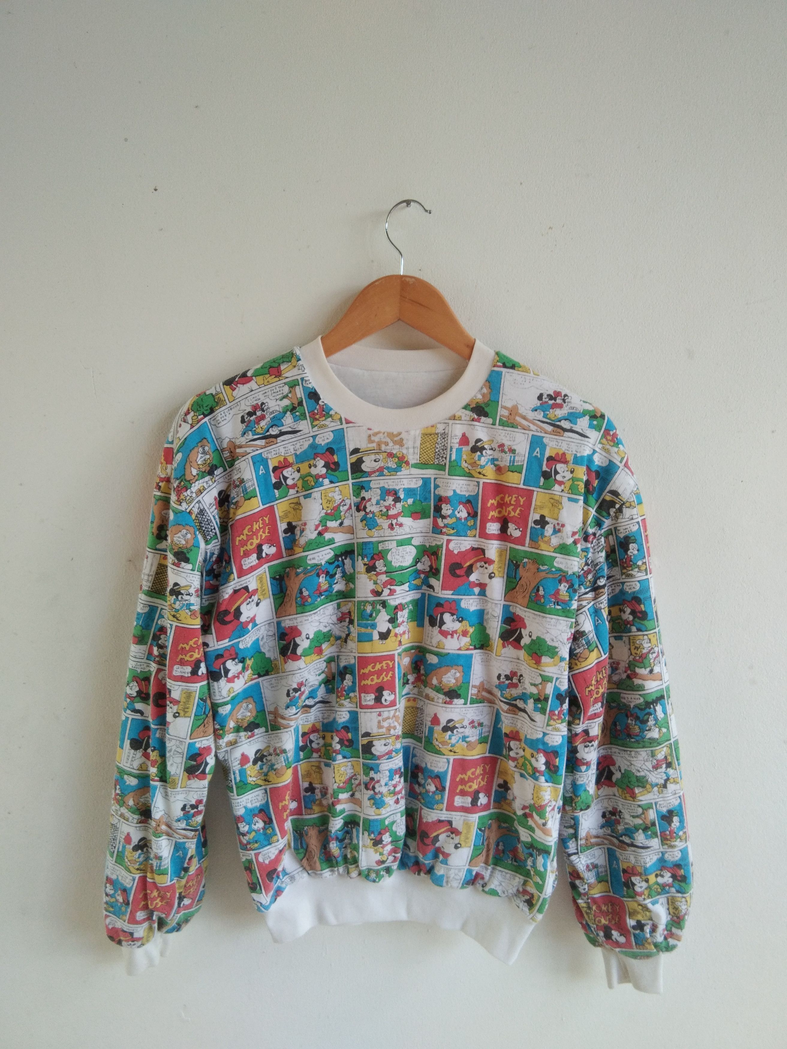 Vintage Mickey Mouse Reversible Full Print Sweatshirt