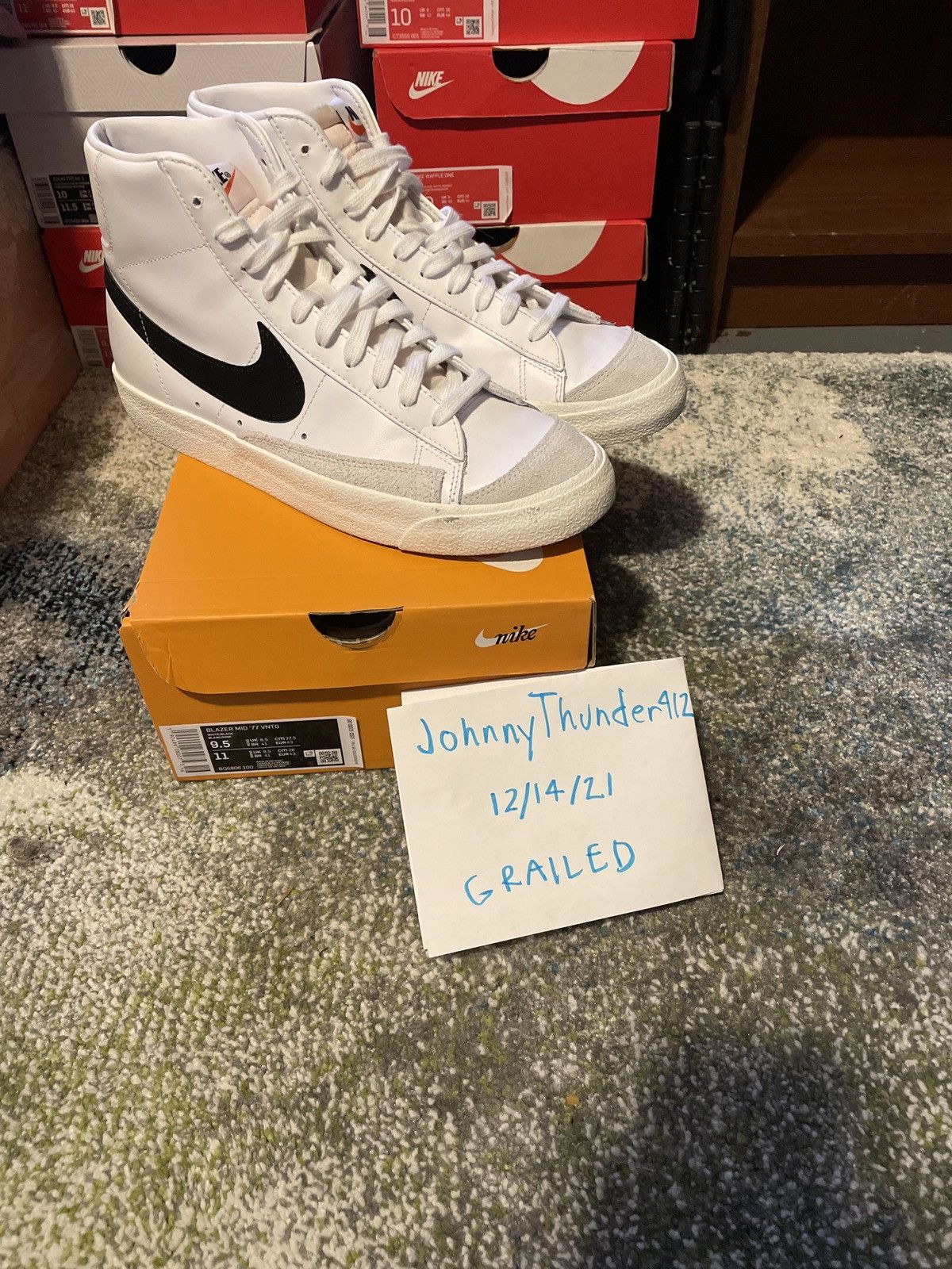 Nike Blazer Mid 77 Vintage White Black 2019 | Grailed