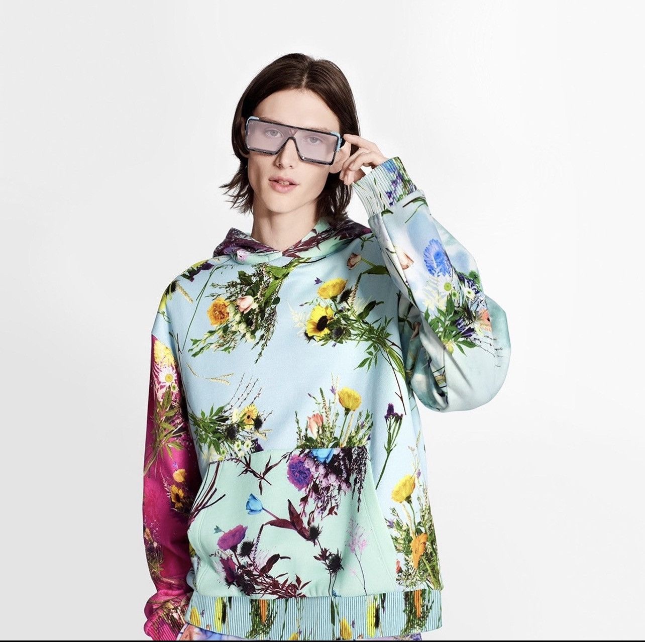 Louis vuitton floral hoodie sale