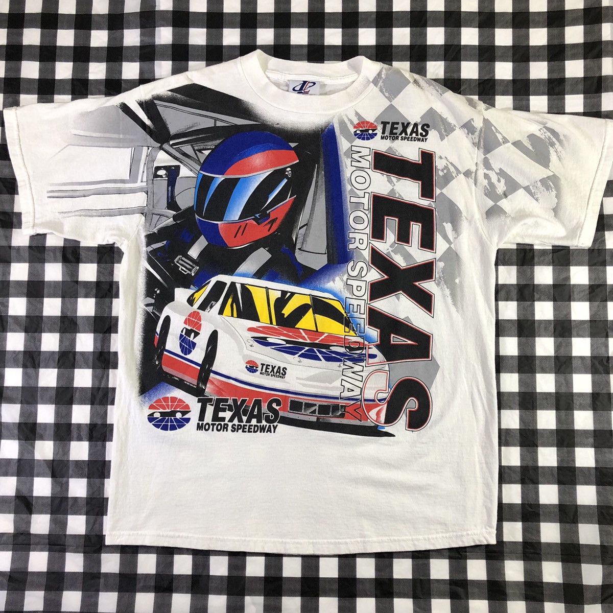 NASCAR × Racing × Vintage NASCAR Texas Motor Speedway All Over Print T ...