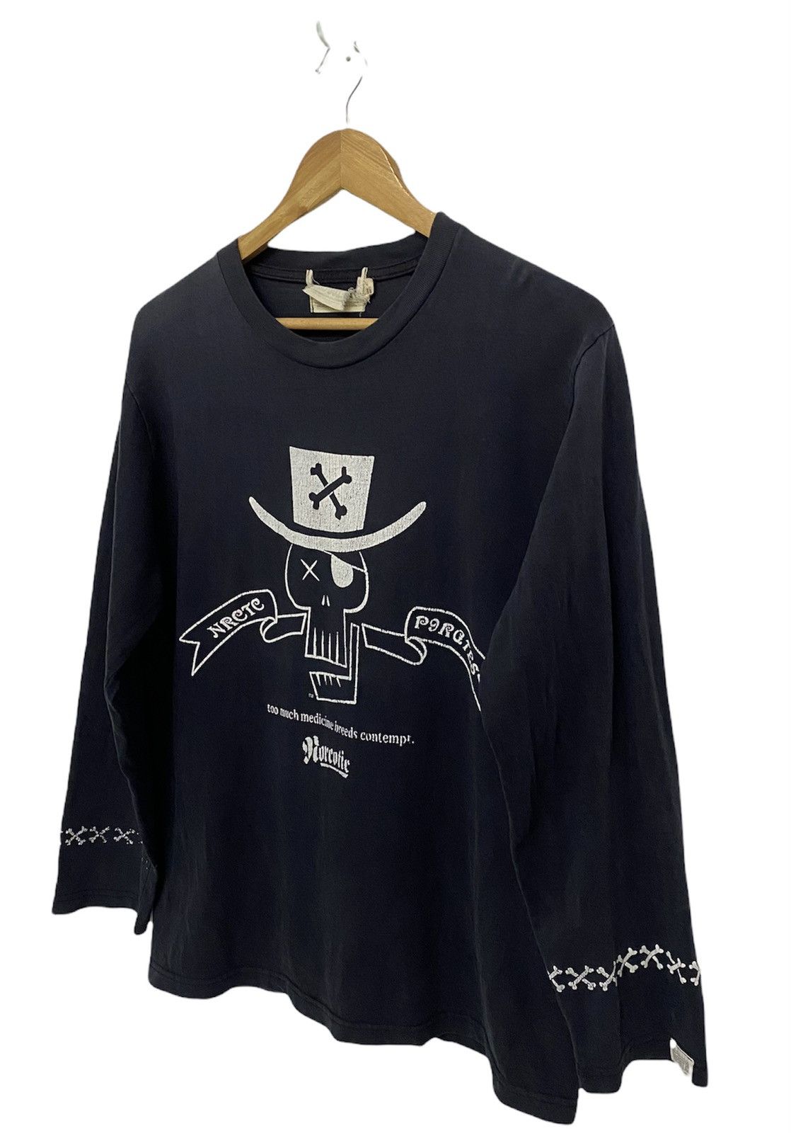 Japanese Brand Vintage Y2K Japanese Brand Narcotic 2003 Long Sleeve T-Shirt Size US L / EU 52-54 / 3 - 3 Thumbnail