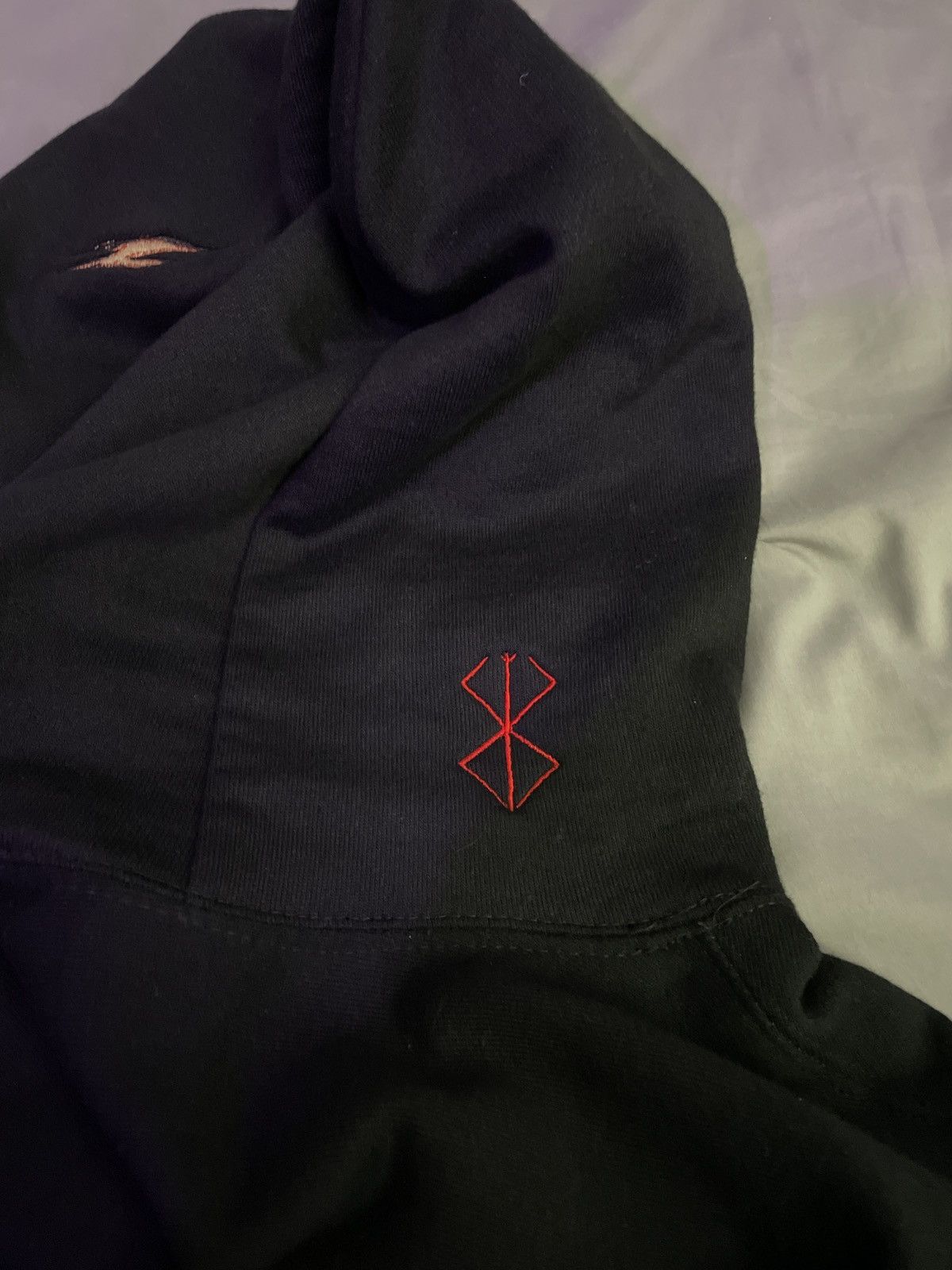 Other Berserk Guts Embroidered Champion Hoodie Size US XL / EU 56 / 4 - 6 Thumbnail