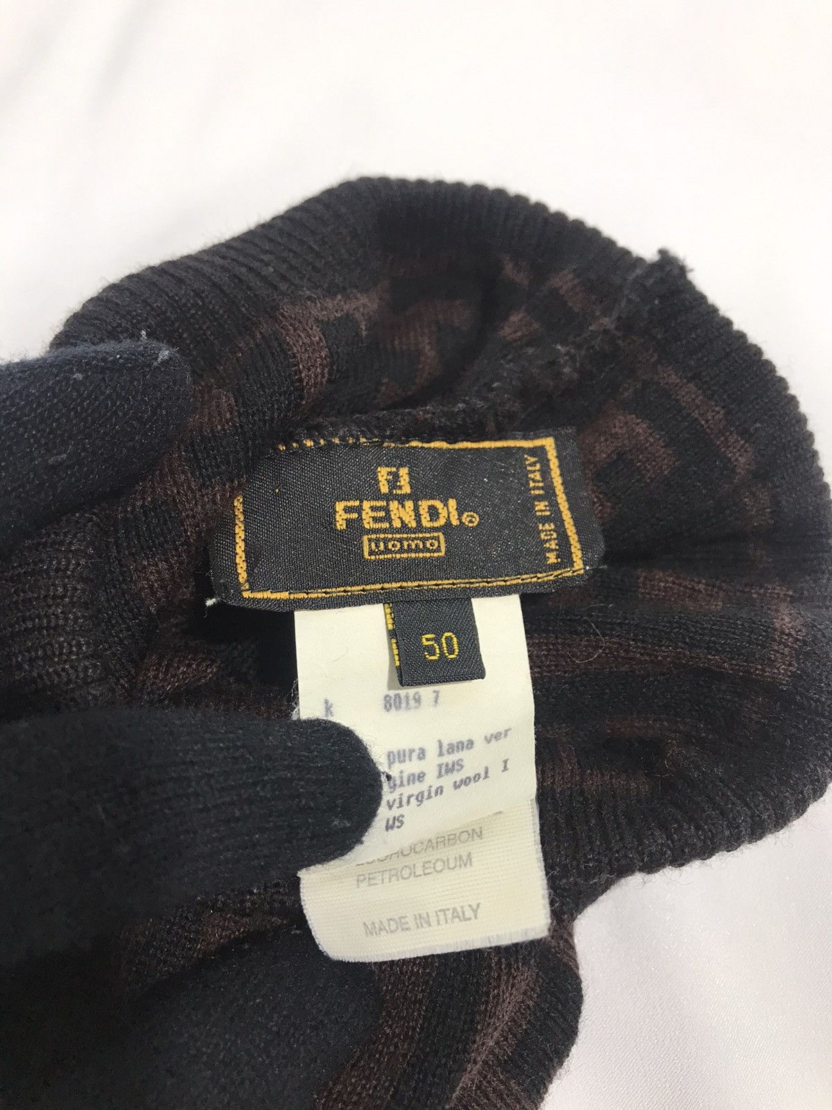 Fendi Fendi Monogram Wool Beanie Size ONE SIZE - 2 Thumbnail