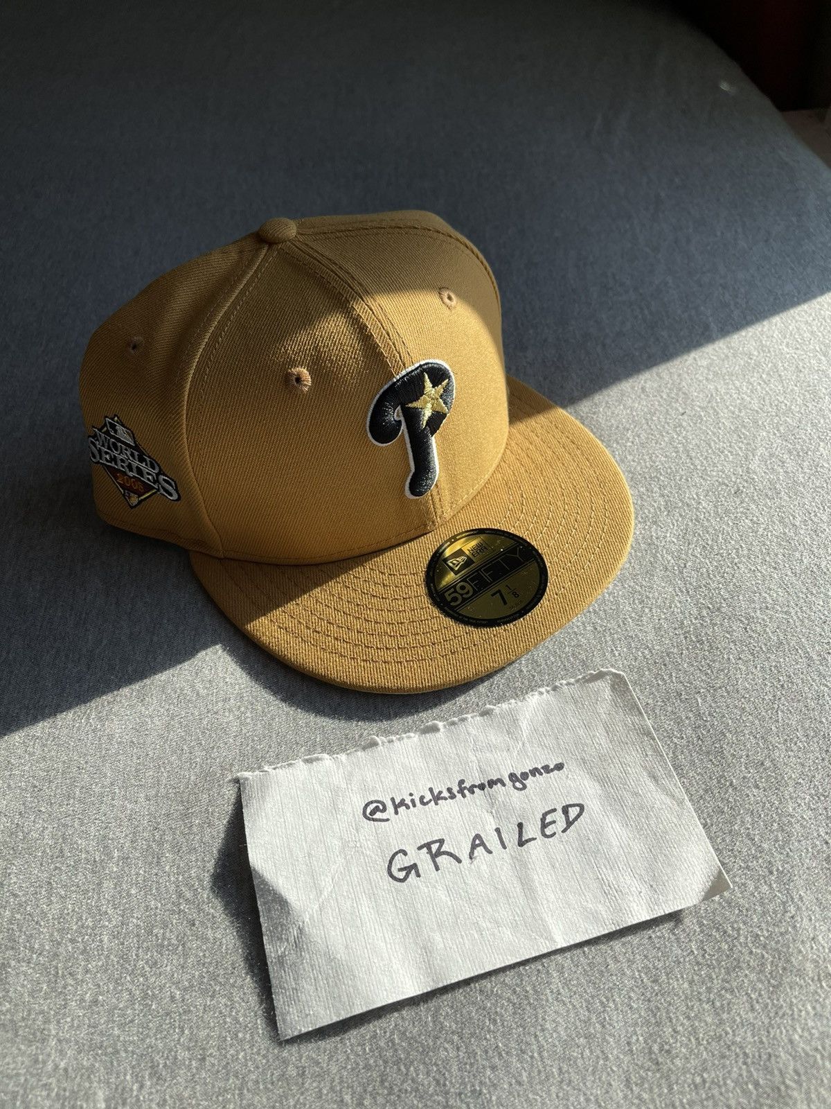 Lids × New Era phillies panama tan fitted hat chrome uv size 7 1/8 Size ONE SIZE - 1 Thumbnail