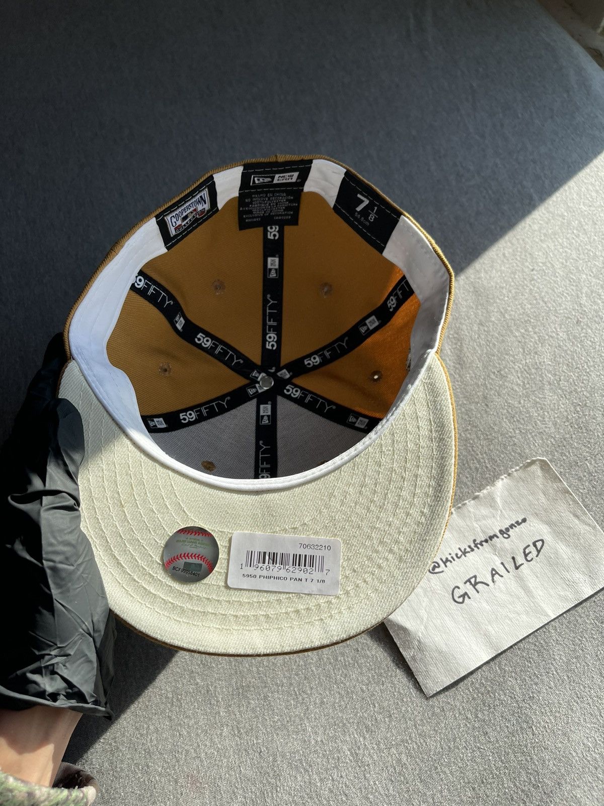 Lids × New Era phillies panama tan fitted hat chrome uv size 7 1/8 Size ONE SIZE - 5 Thumbnail